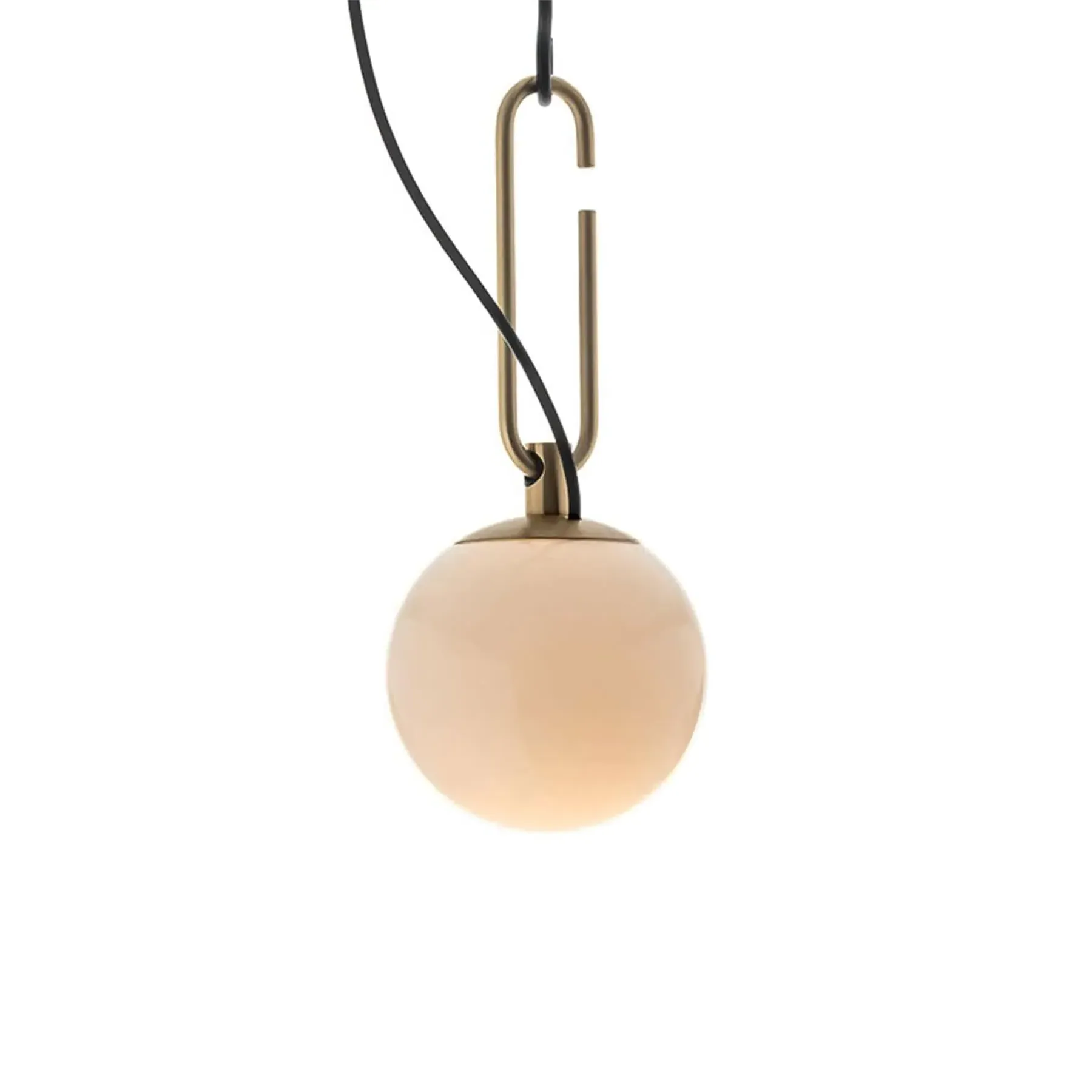 Spherical Pendant Light - Brass, Blown Glass