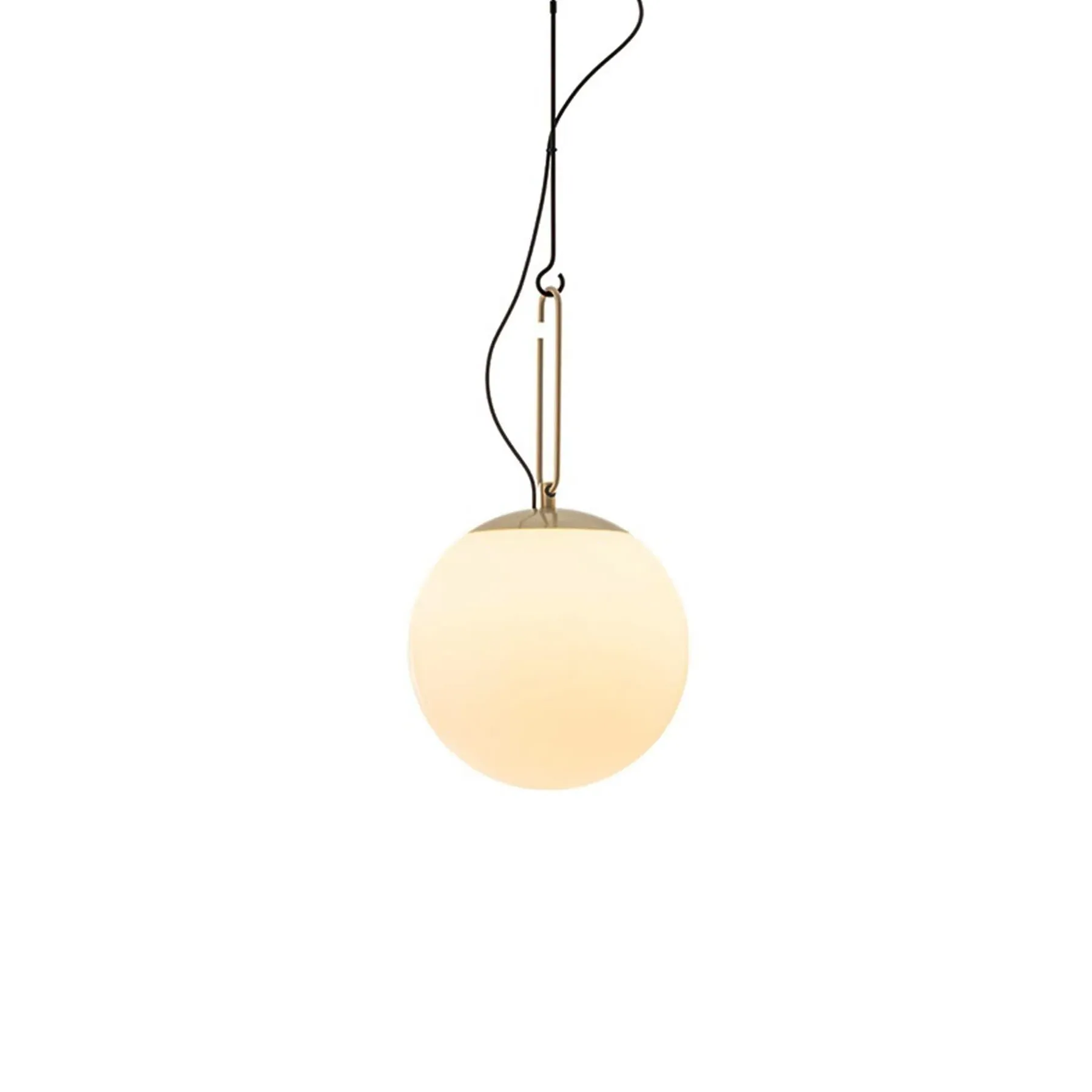 Spherical Pendant Light - Brass, Blown Glass image