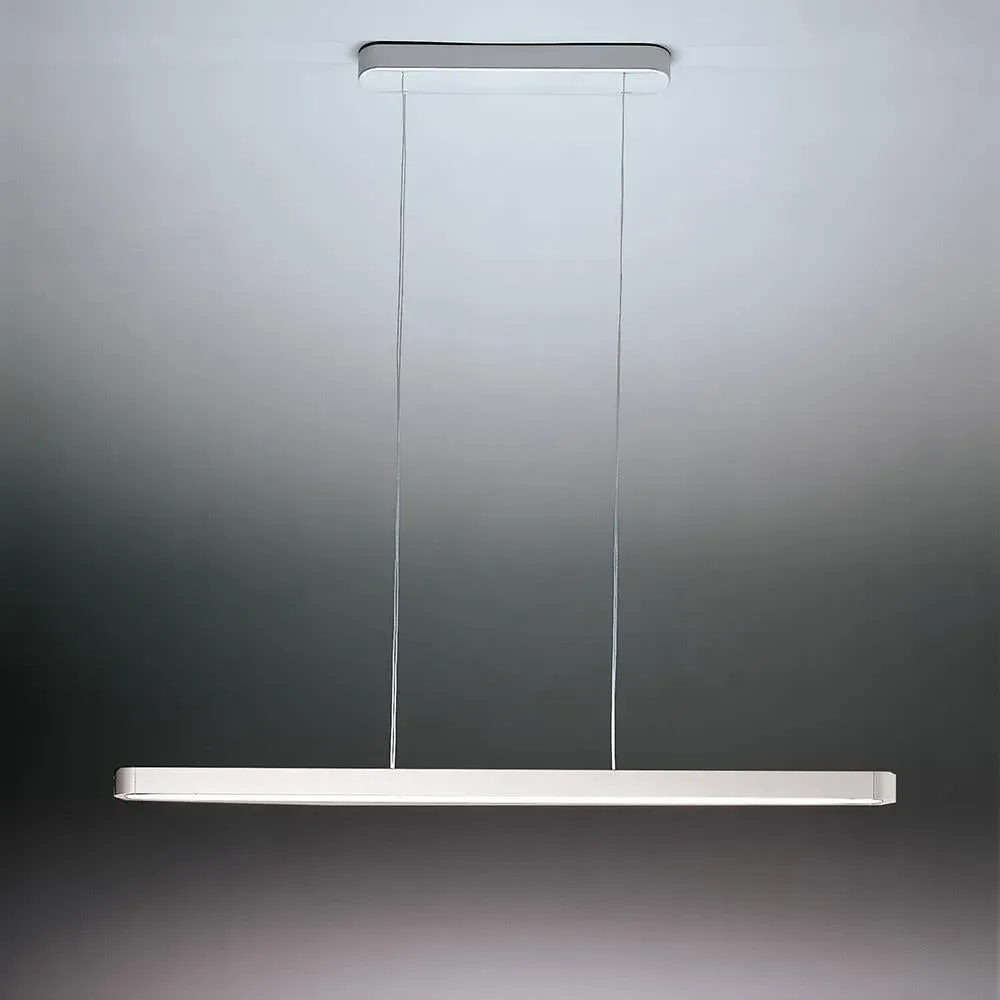 Talo 120cm Linear Pendant Light - White, Aluminium