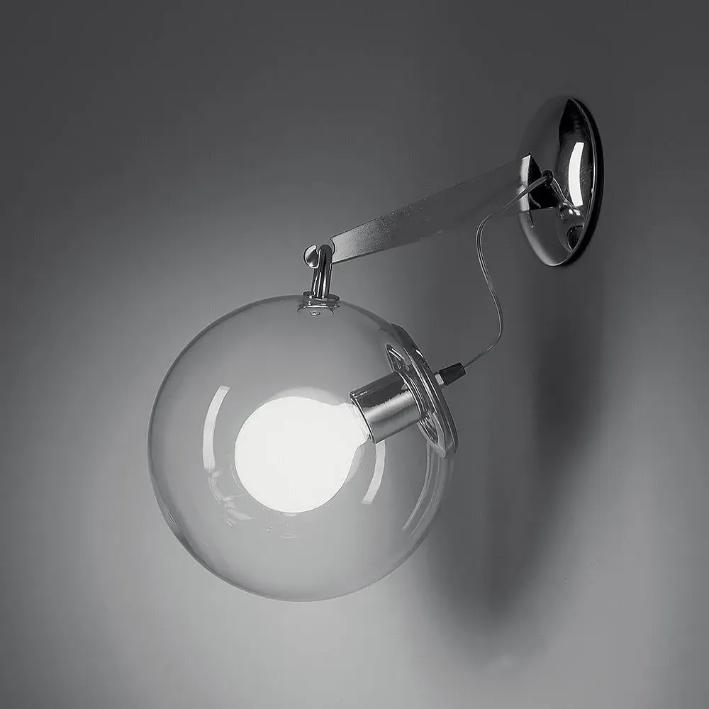 Wall Light with Glass Diffuser - Satin Brass