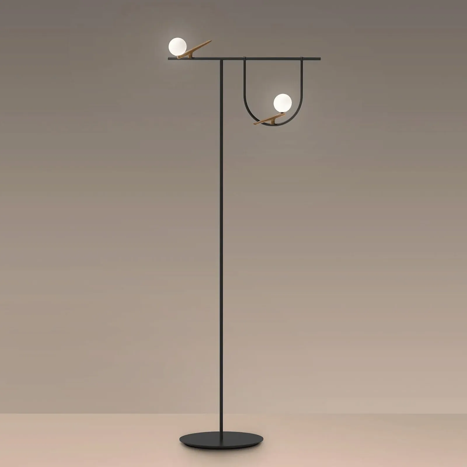 Yanzi Floor Lamp with Touch Dimmer - Brass image