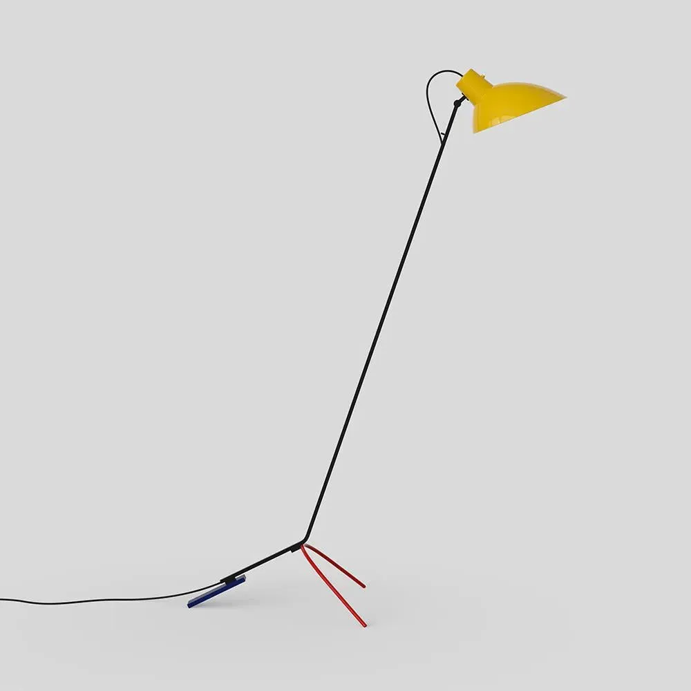 Adjustable Floor Light with Swivel - Black, Aluminum