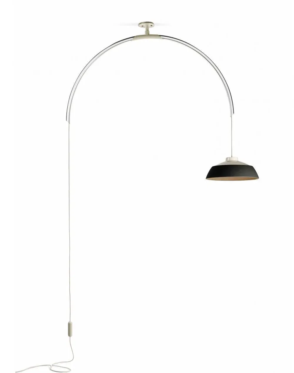 Arc Pendant Light with Counterweight - White, Metal image