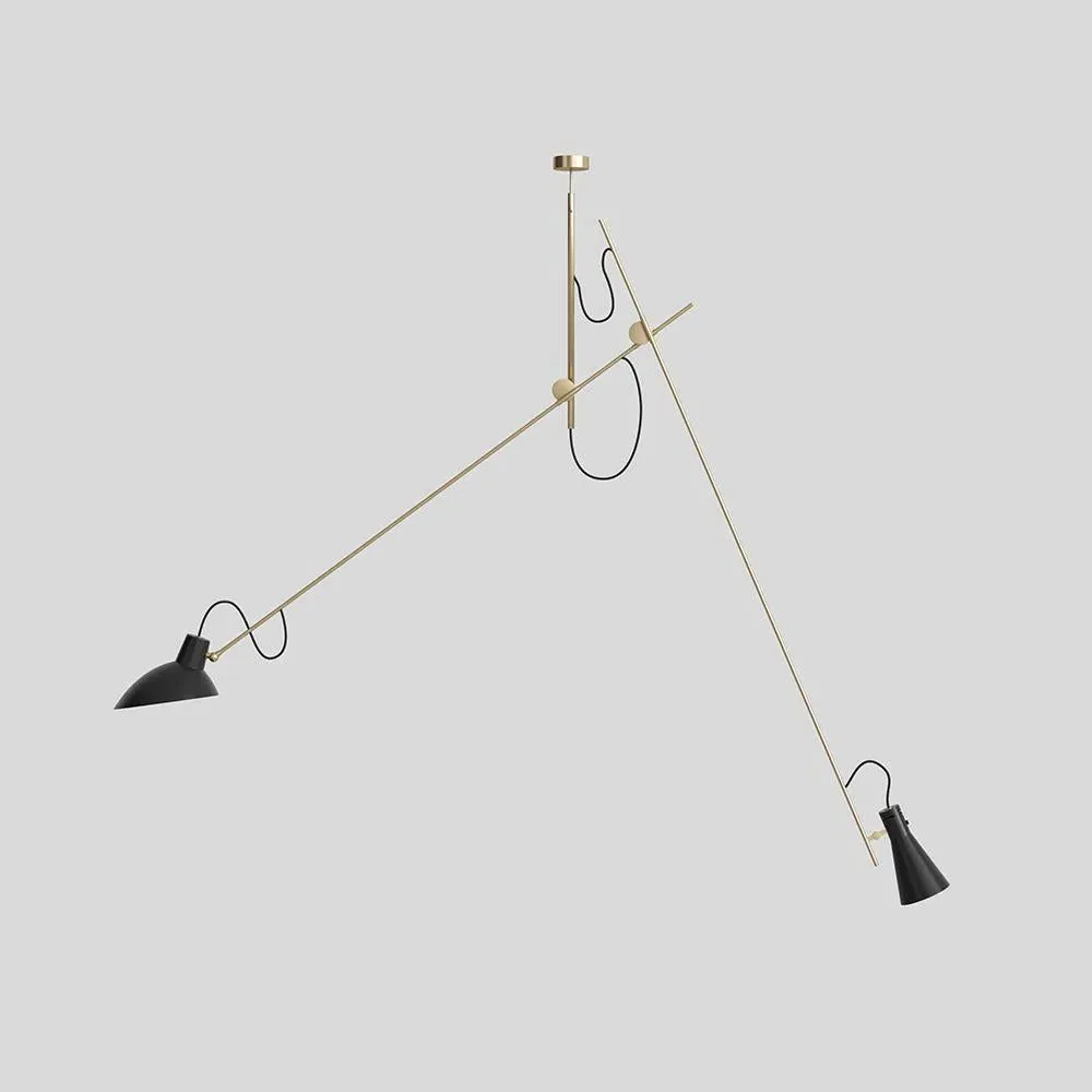 Dual-Stem Pendant Light - Black, Aluminium