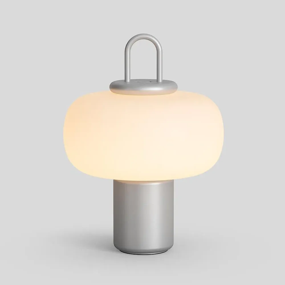 Portable Rechargeable Lamp - Silver, Bamboo image