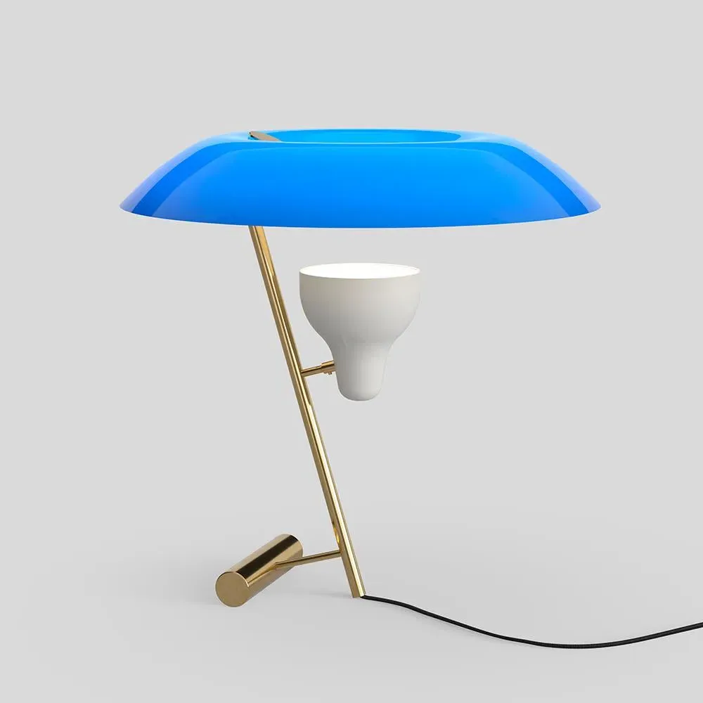 Table Lamp with Adjustable Light - Grey, Brass