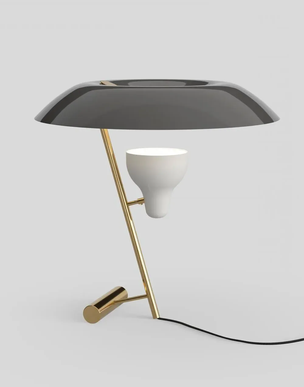Table Lamp with Adjustable Light - Grey, Brass