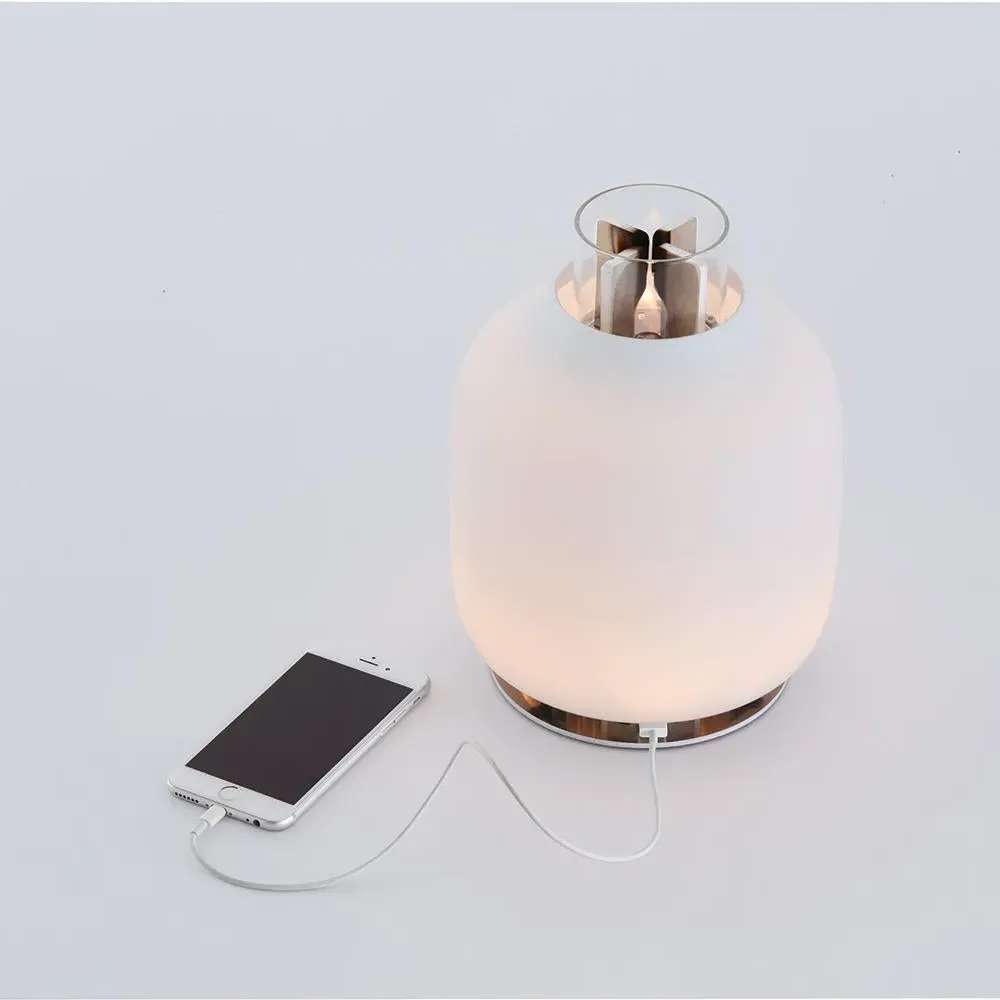 Table Lamp with USB Charger - Bioethanol Powered