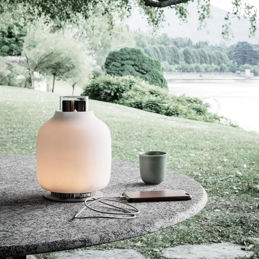 Table Lamp with USB Charger - Bioethanol Powered