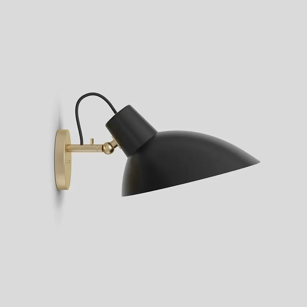 Wall Light with Swivel Head - Black, Brass