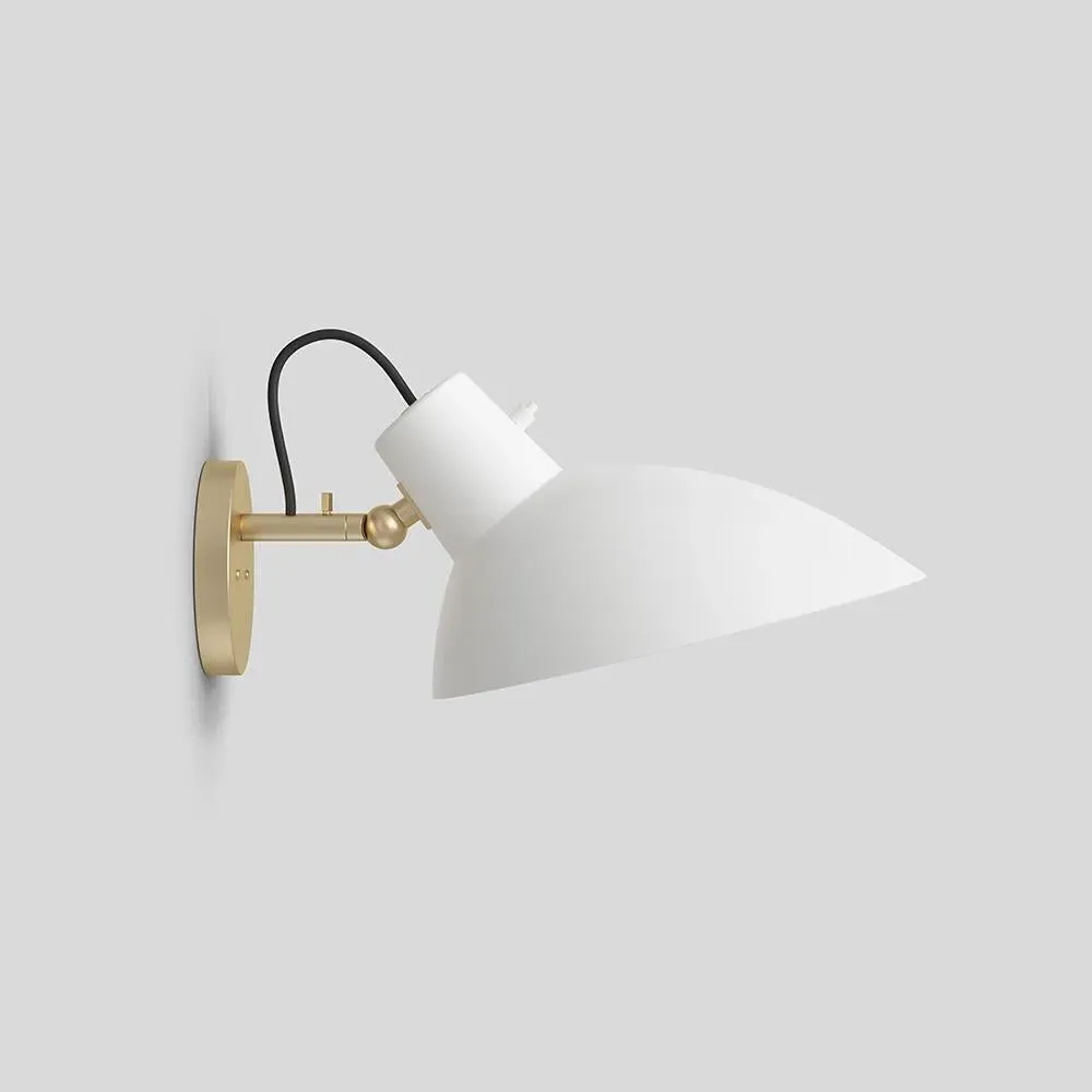 Wall Light with Swivel Head - White, Aluminium