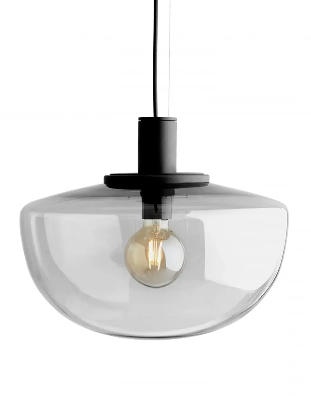 Bank Semicircular Pendant Light - Opal Glass