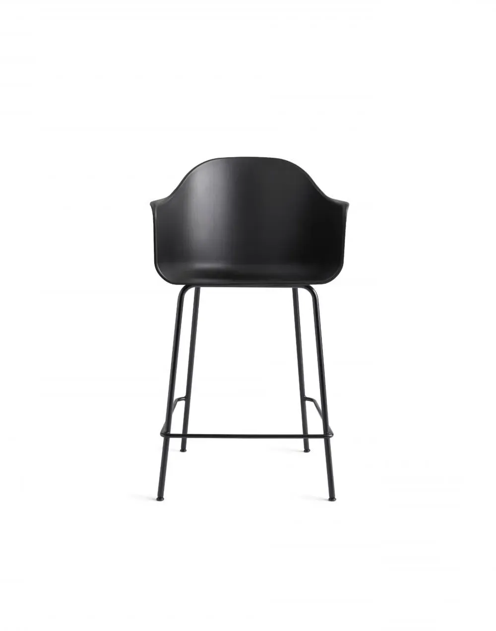 Counter Height Stool with Armrests - Black image