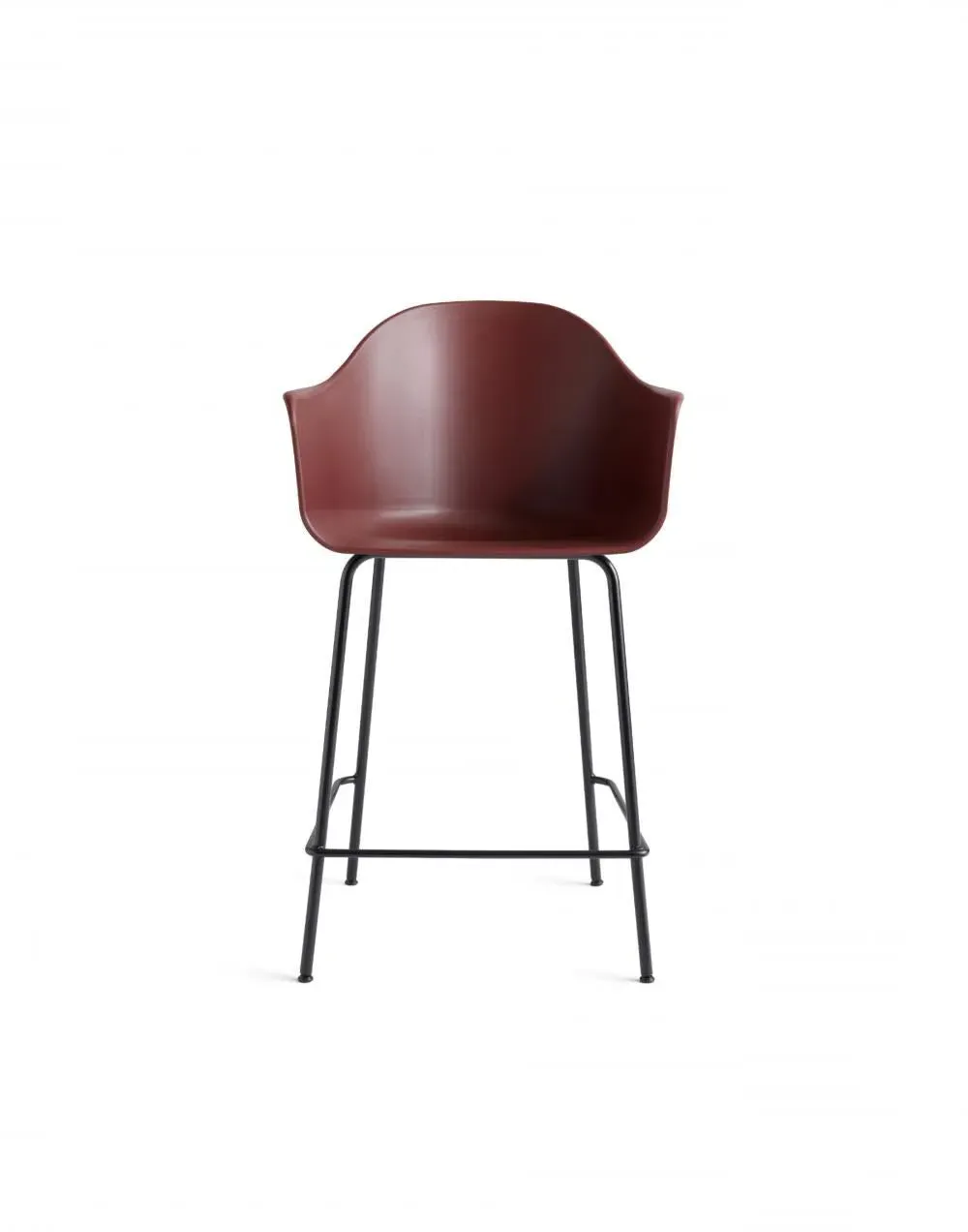 Counter Height Stool with Armrests - Red