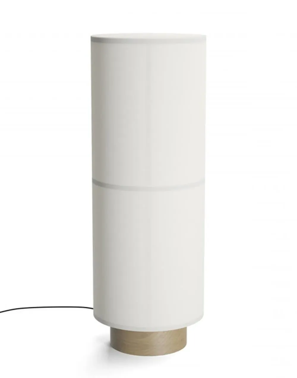 Cylindrical Floor Lamp with Textile Shade - Ash image
