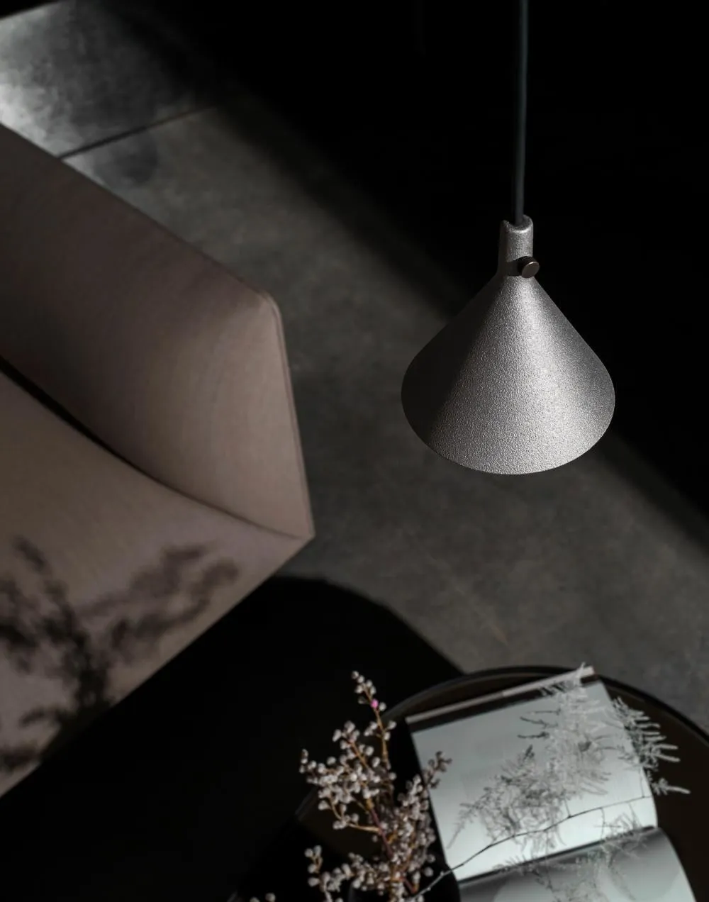 Cylindrical Pendant Light - Cast Metal