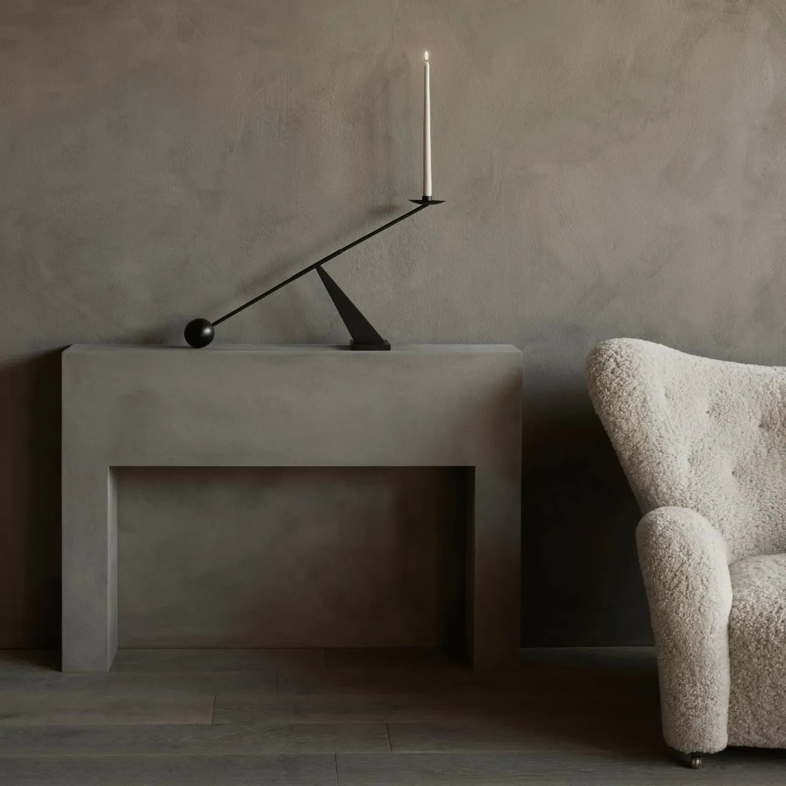 Geometric Candle Holder - Black