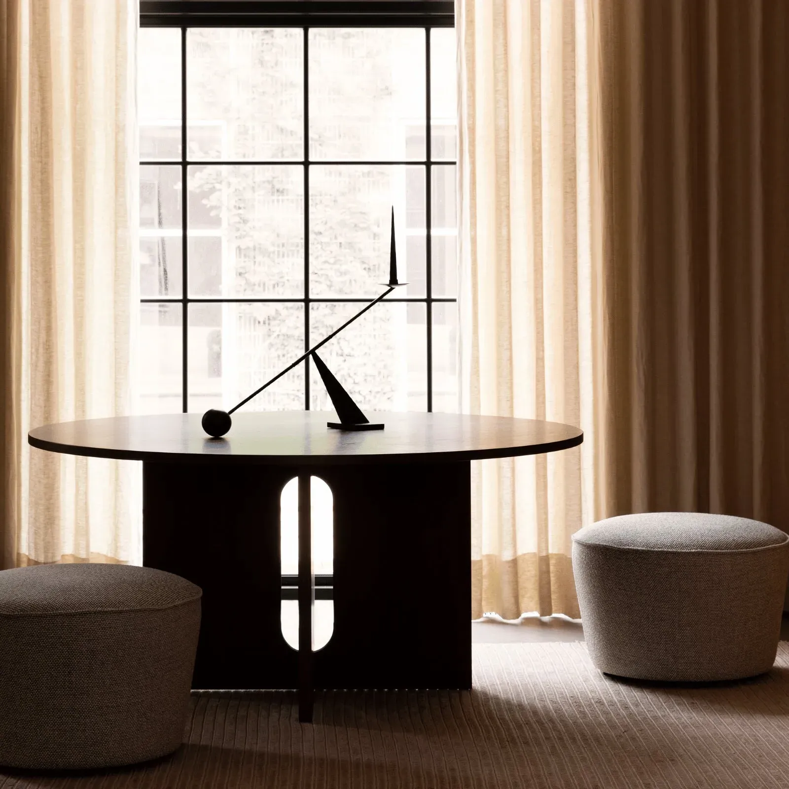 Geometric Candle Holder - Black