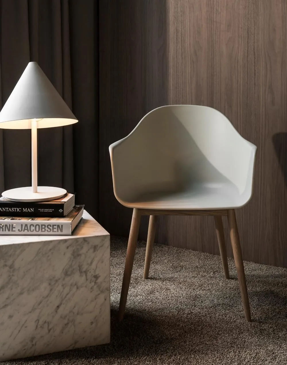 Harbour Dining Chair Un-upholstered - Khaki, Steel