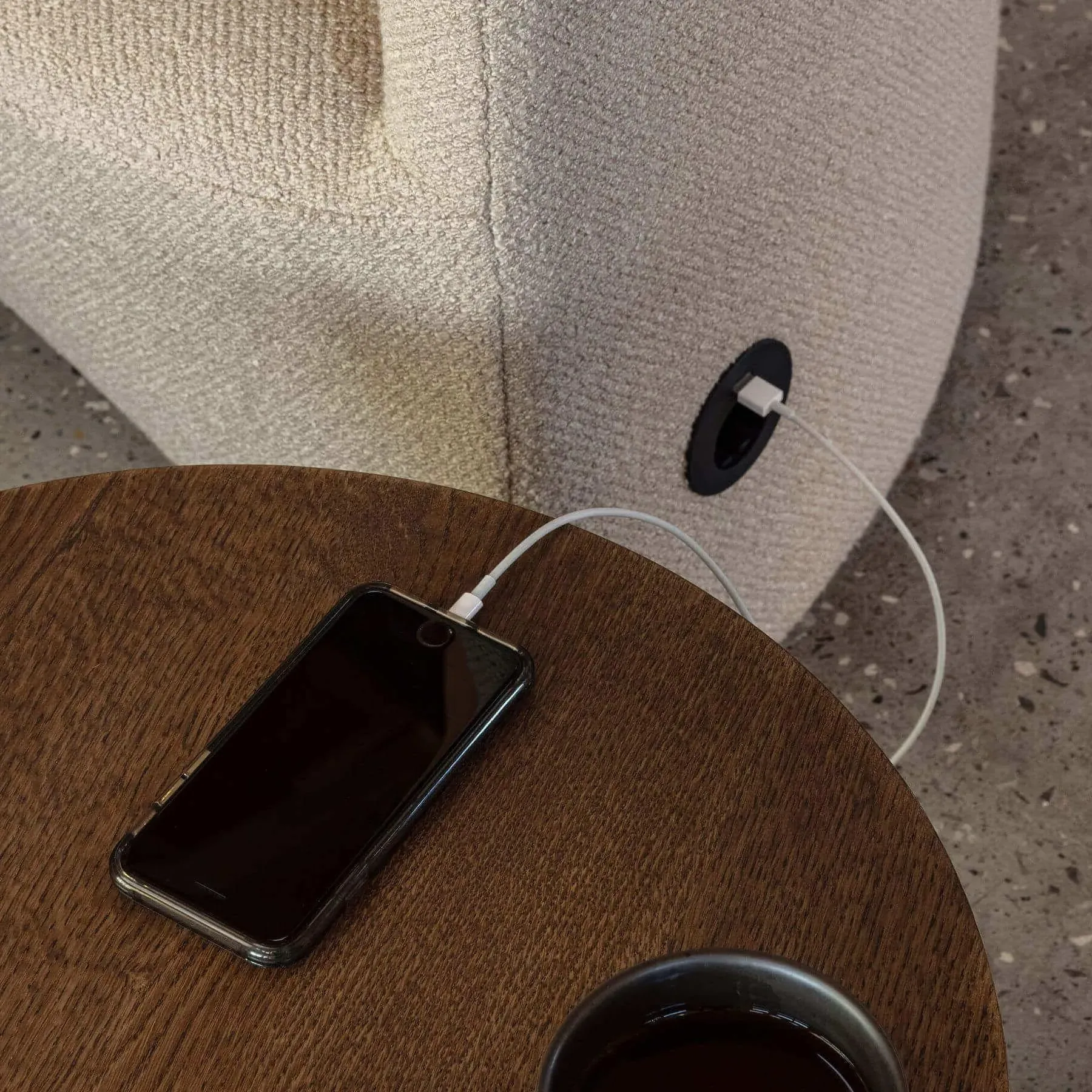 High Back Lounge Chair - Safire Fabric