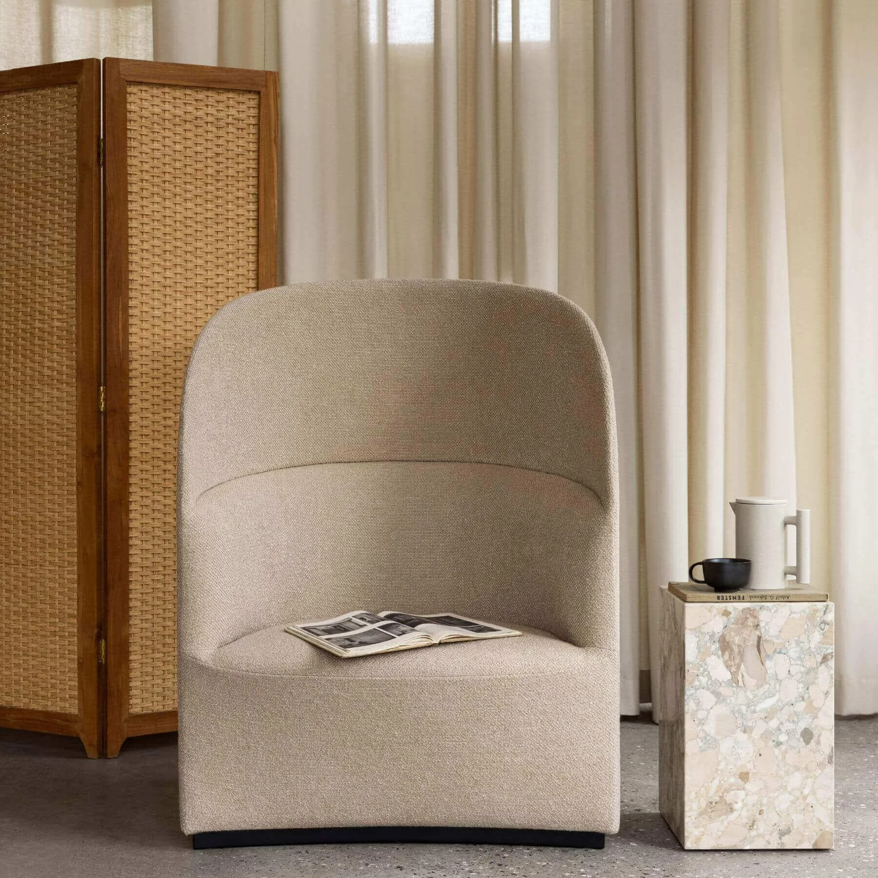 High Back Lounge Chair with Power Outlet - Safire