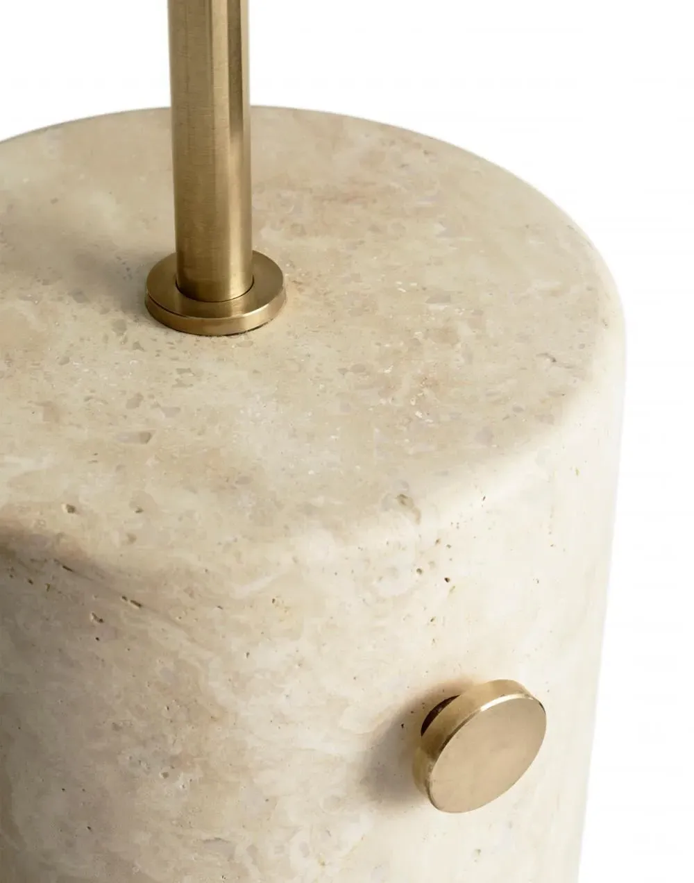 JWDA Floor Lamp - White Marble, Bronzed Brass