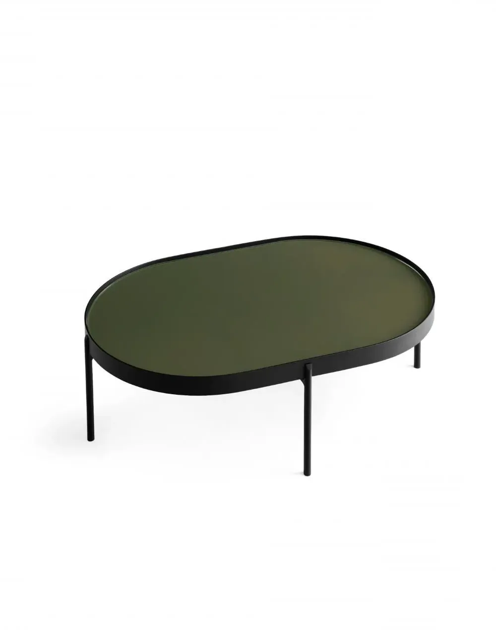 Large Coffee Table - Dark Green, Glass