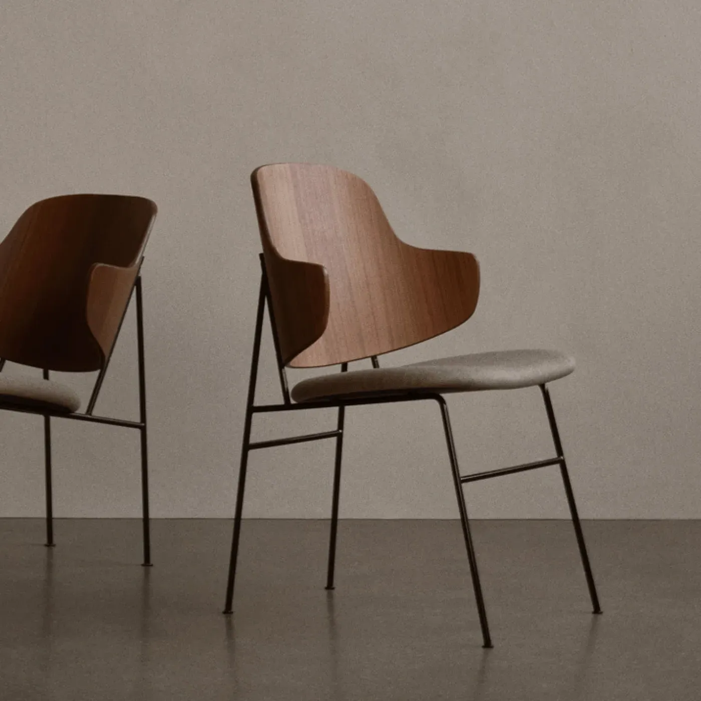 Lounge Chair with Upholstery - Walnut