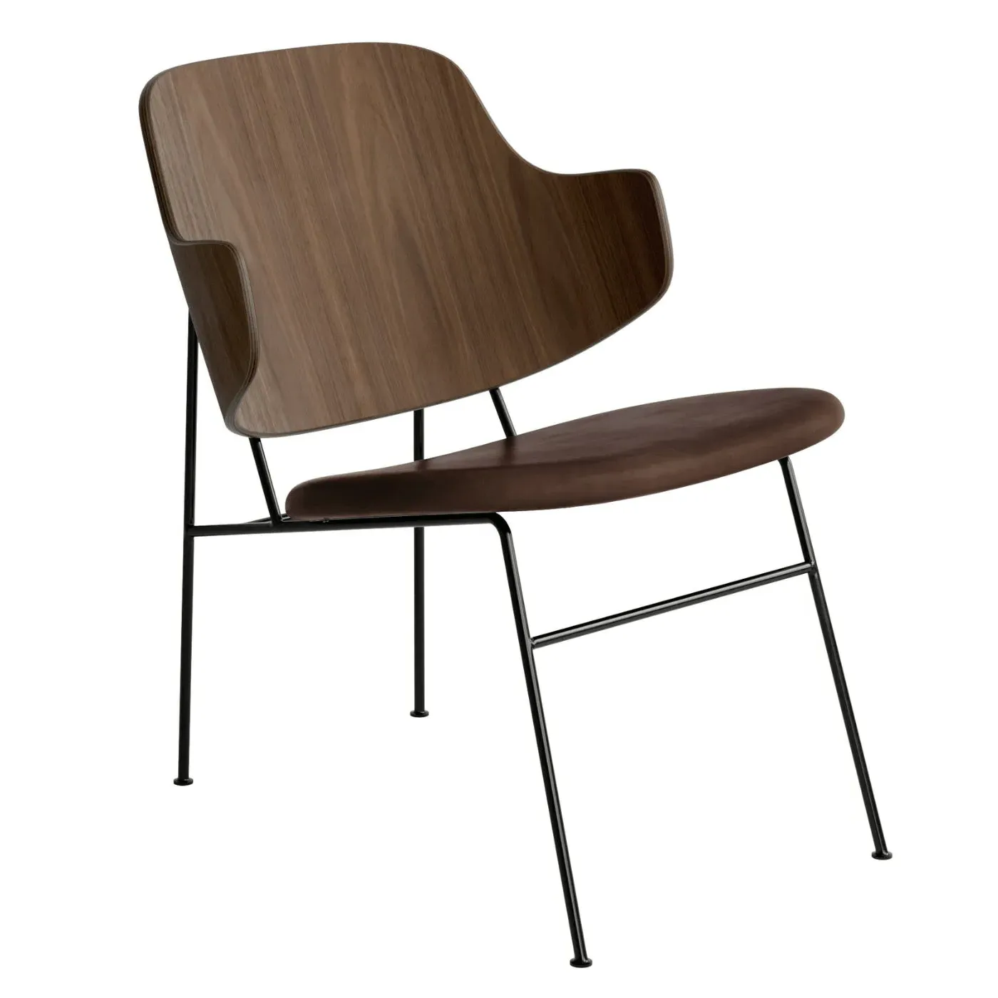 Lounge Chair with Upholstery - Walnut