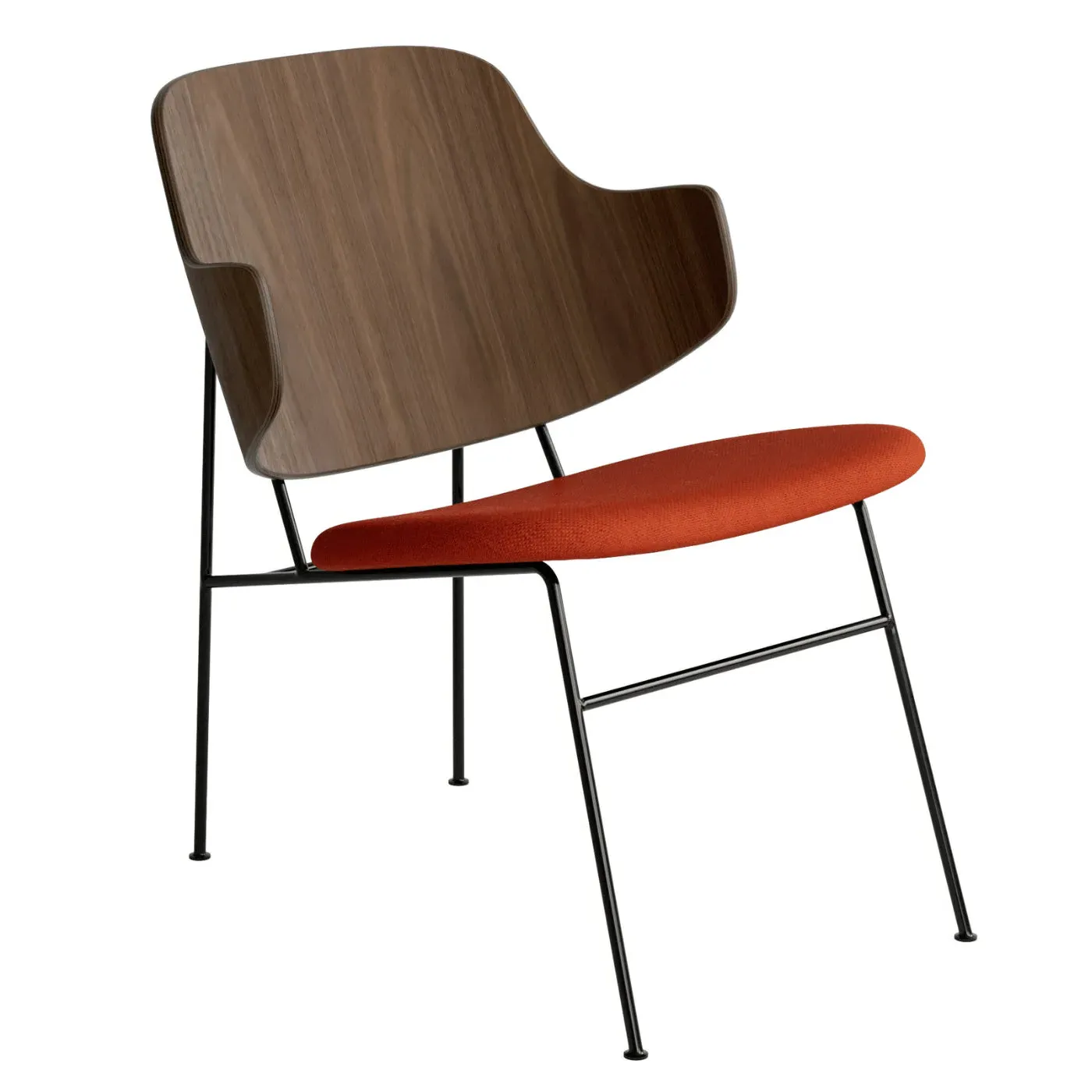 Lounge Chair with Upholstery - Walnut