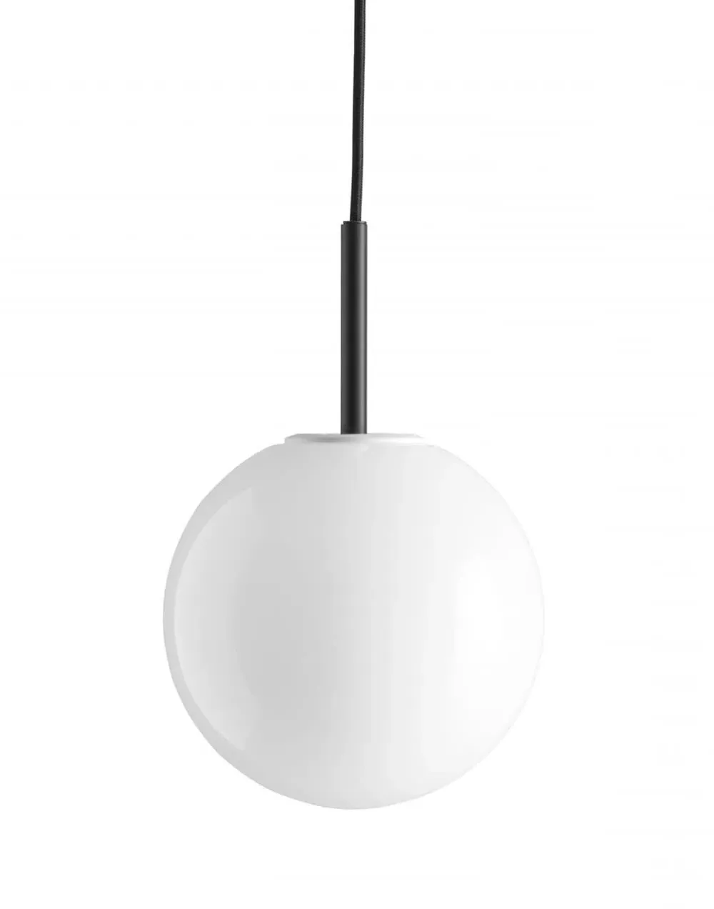 Pendant Light with Opal Shade - Brass, Glass