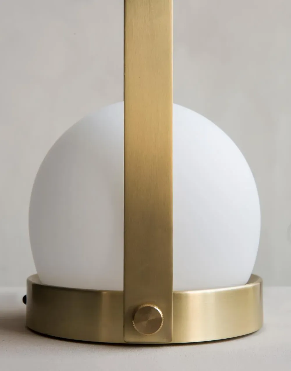 Portable LED Table Lamp with Handle - White