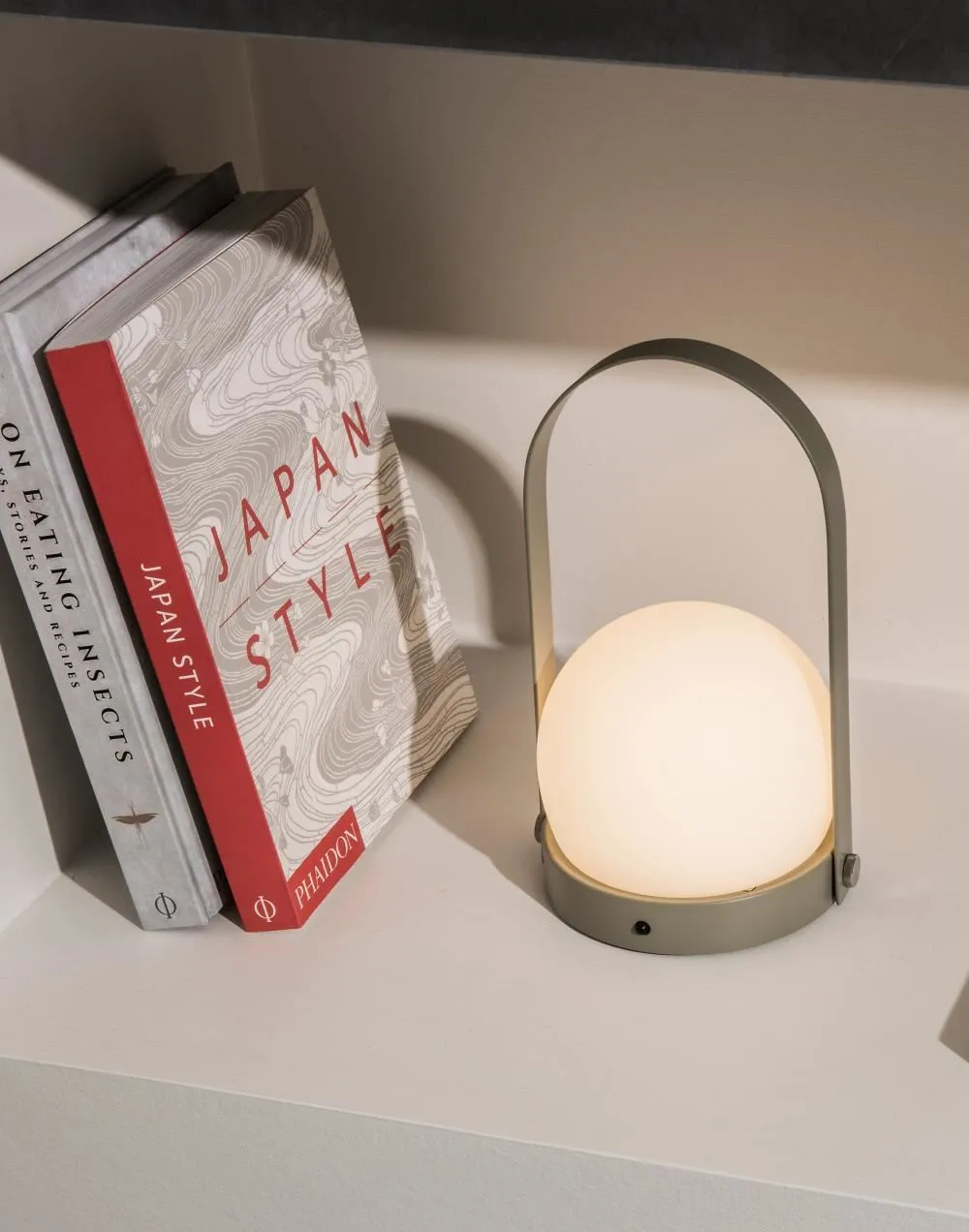 Portable LED Table Lamp with Handle - White