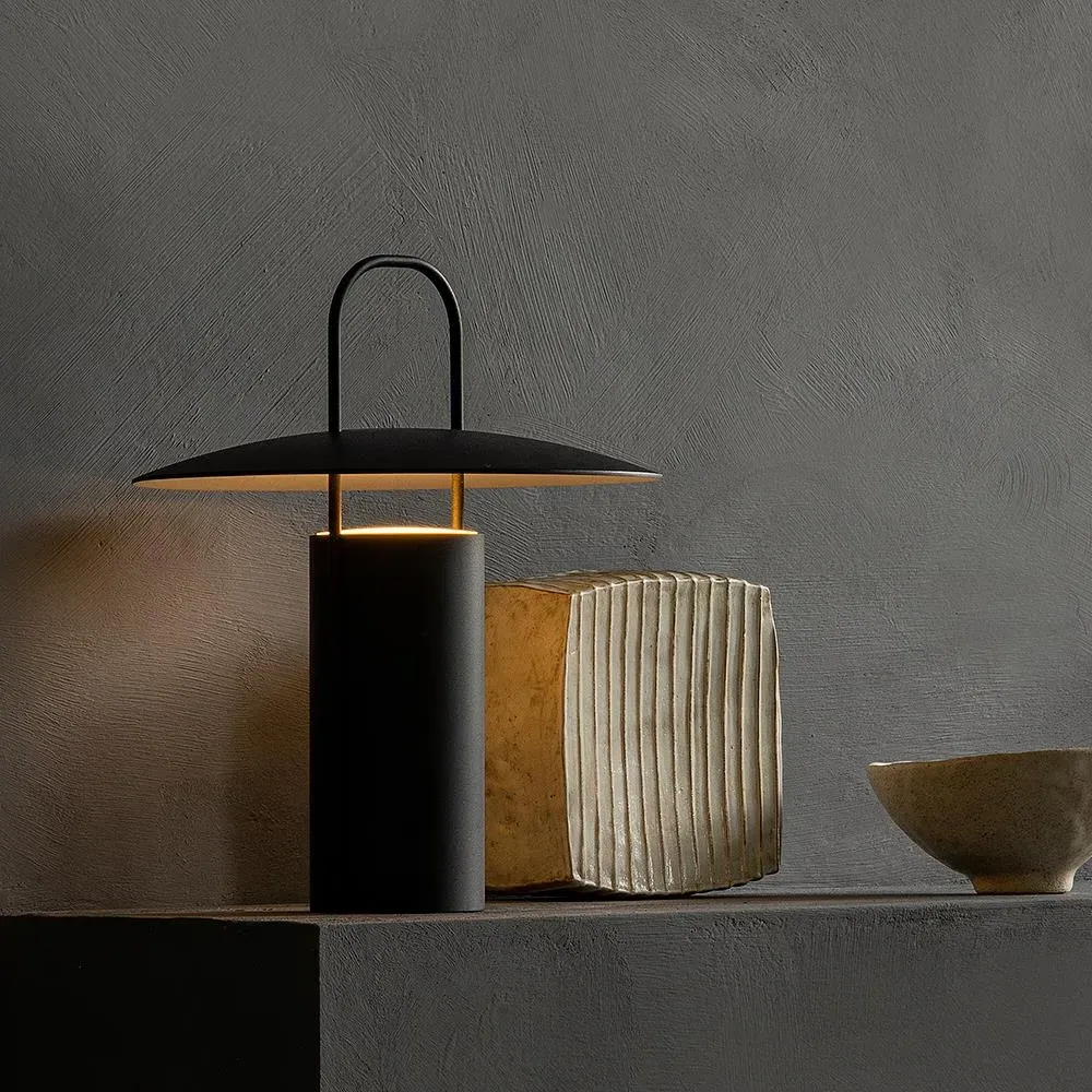 Portable Rechargeable Lamp - Dusty Green, Metal