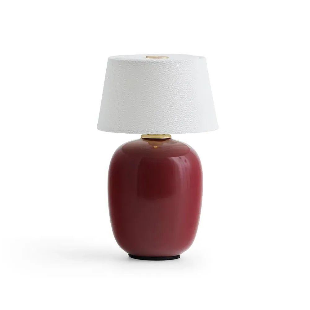 Portable Rechargeable Lamp - Ruby, Linen