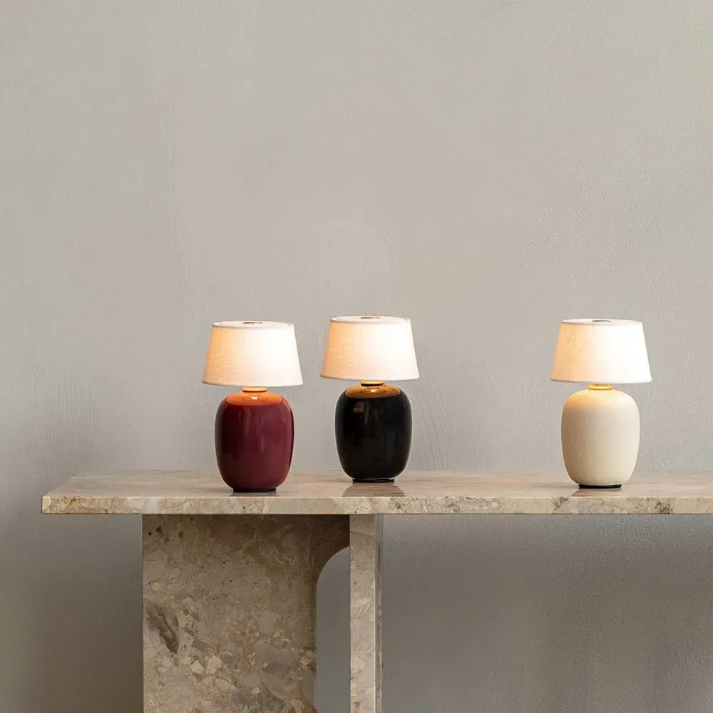 Portable Rechargeable Lamp - Ruby, Linen