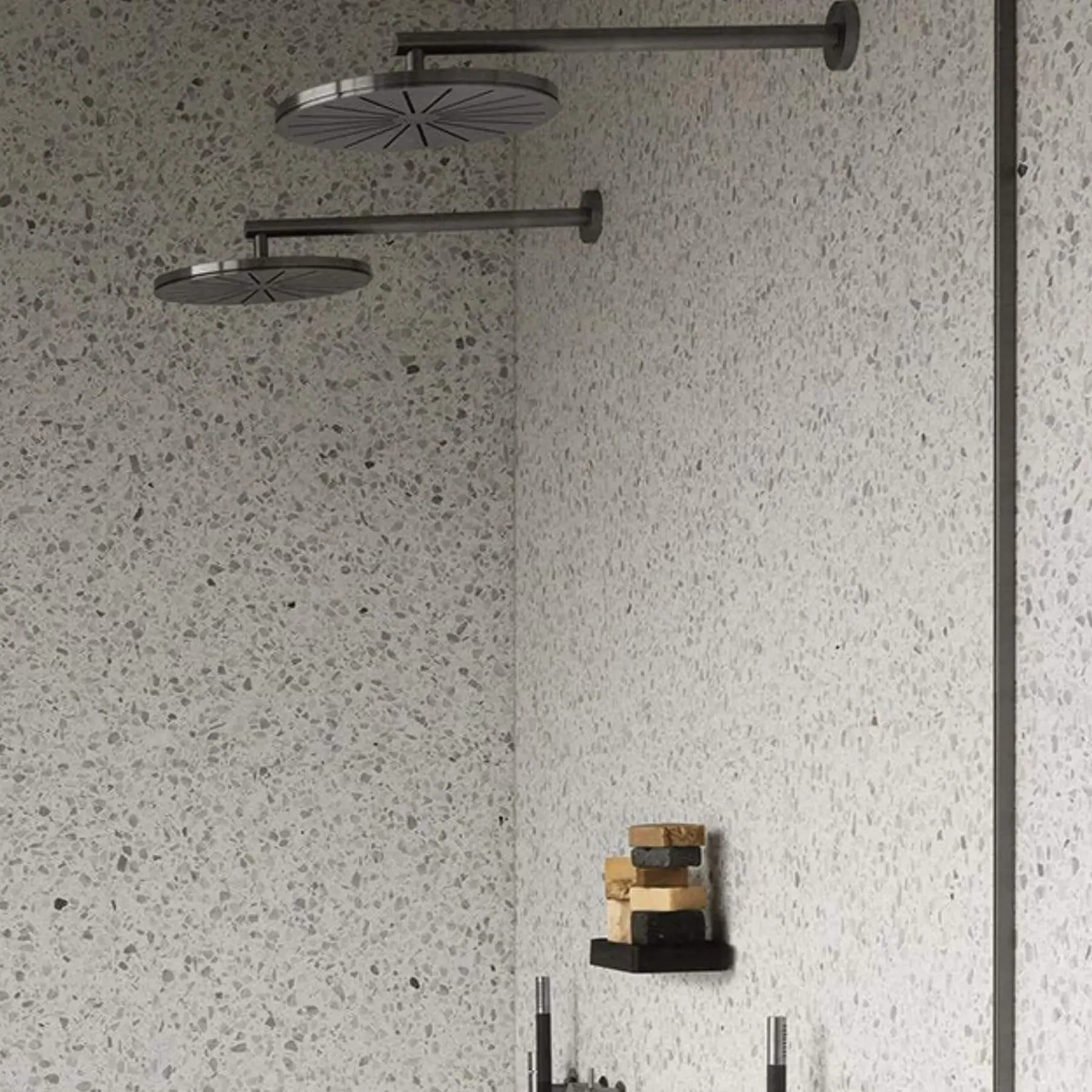 Shower Tray with Drainage - Black, Aluminium