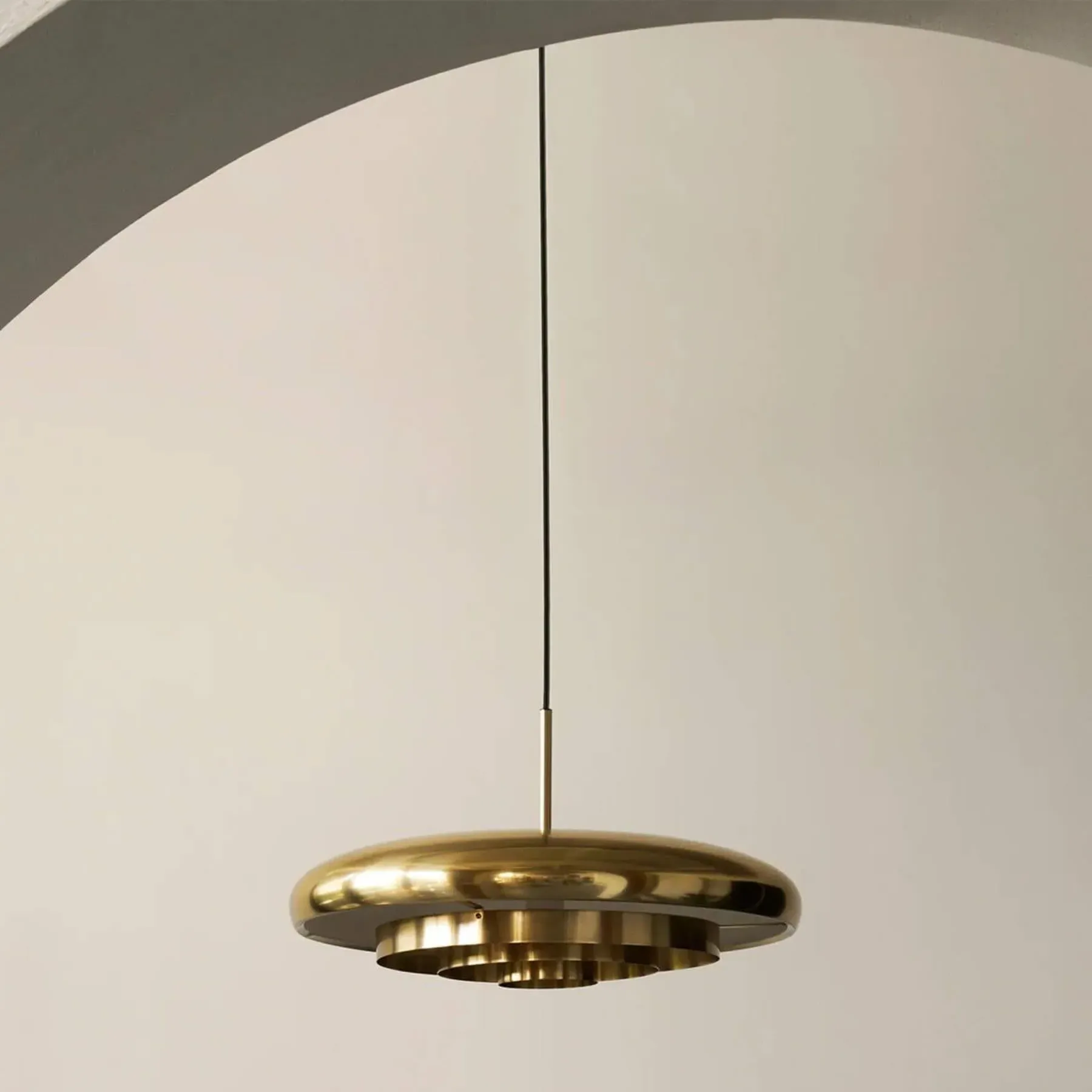 Single Pendant Light - Brass
