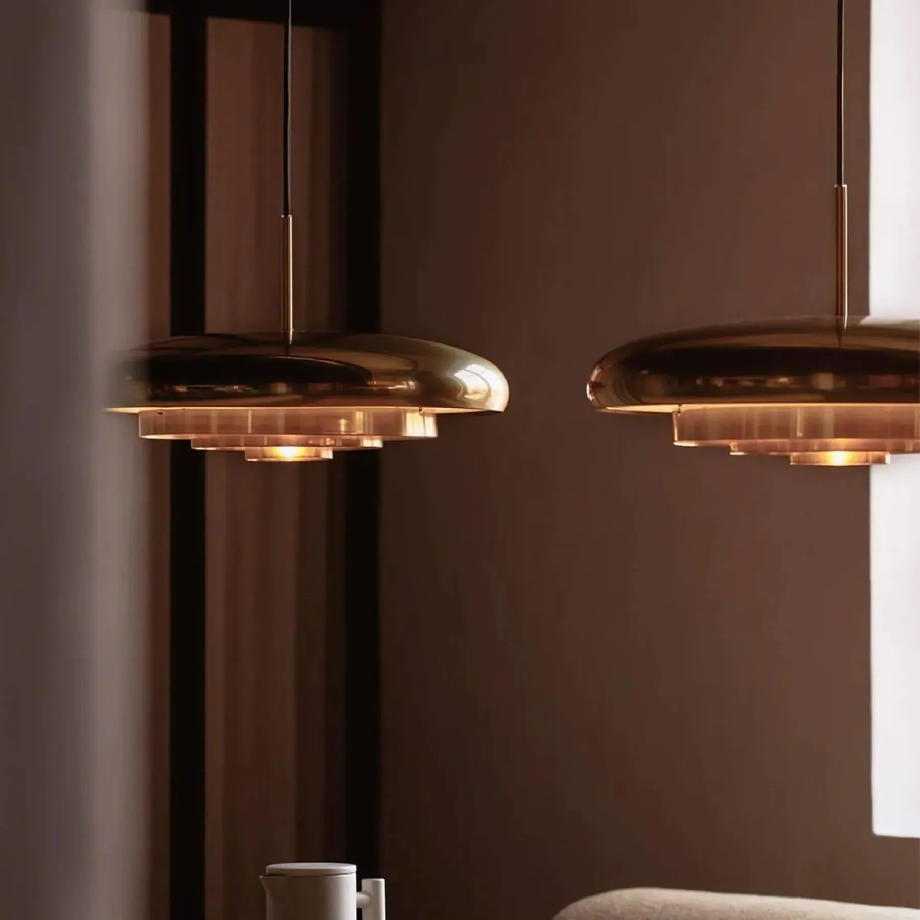 Single Pendant Light - Brass