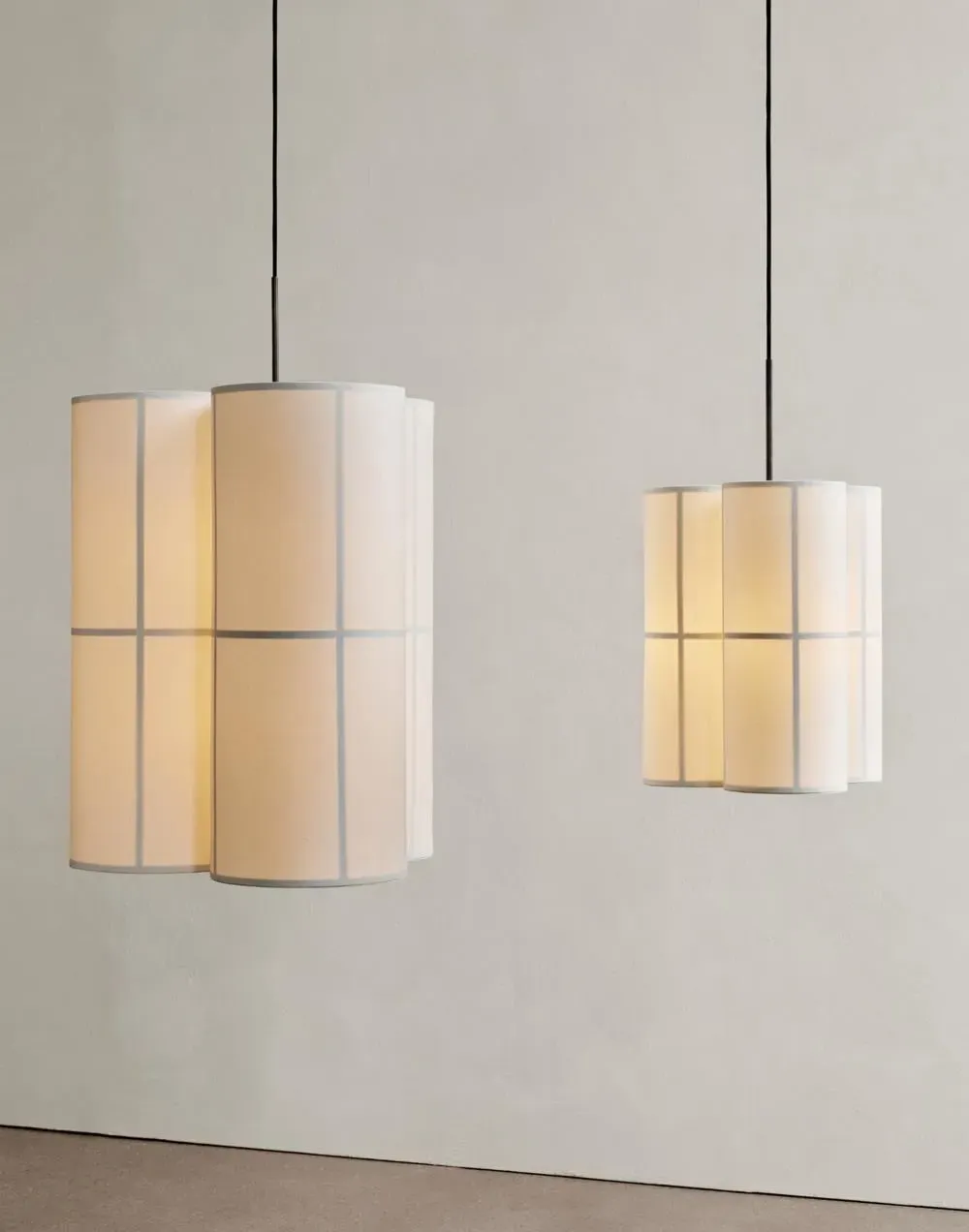 Small Cluster Pendant Light - Raw, Fabric