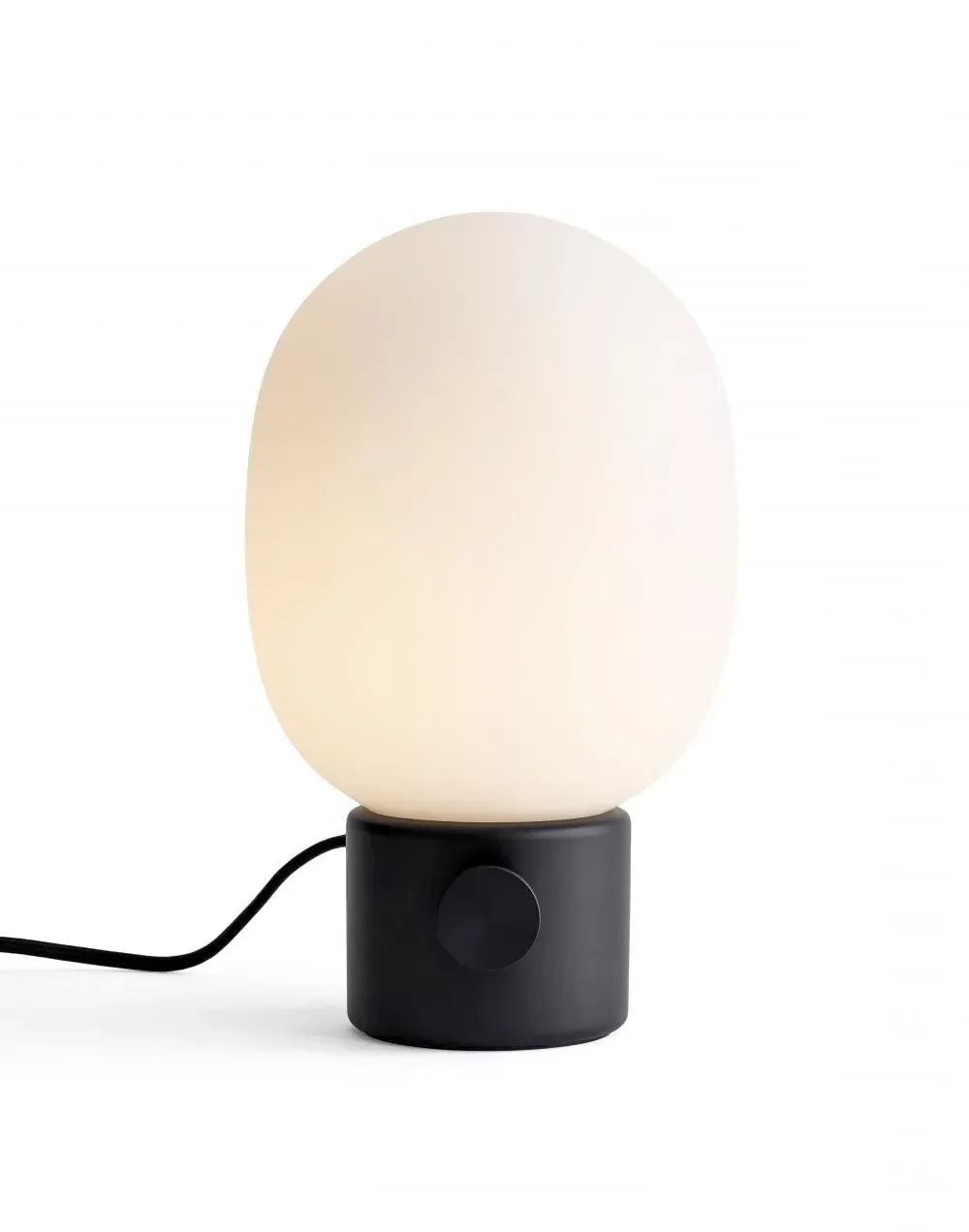 Small Table Lamp with Glass Shade - Bronze