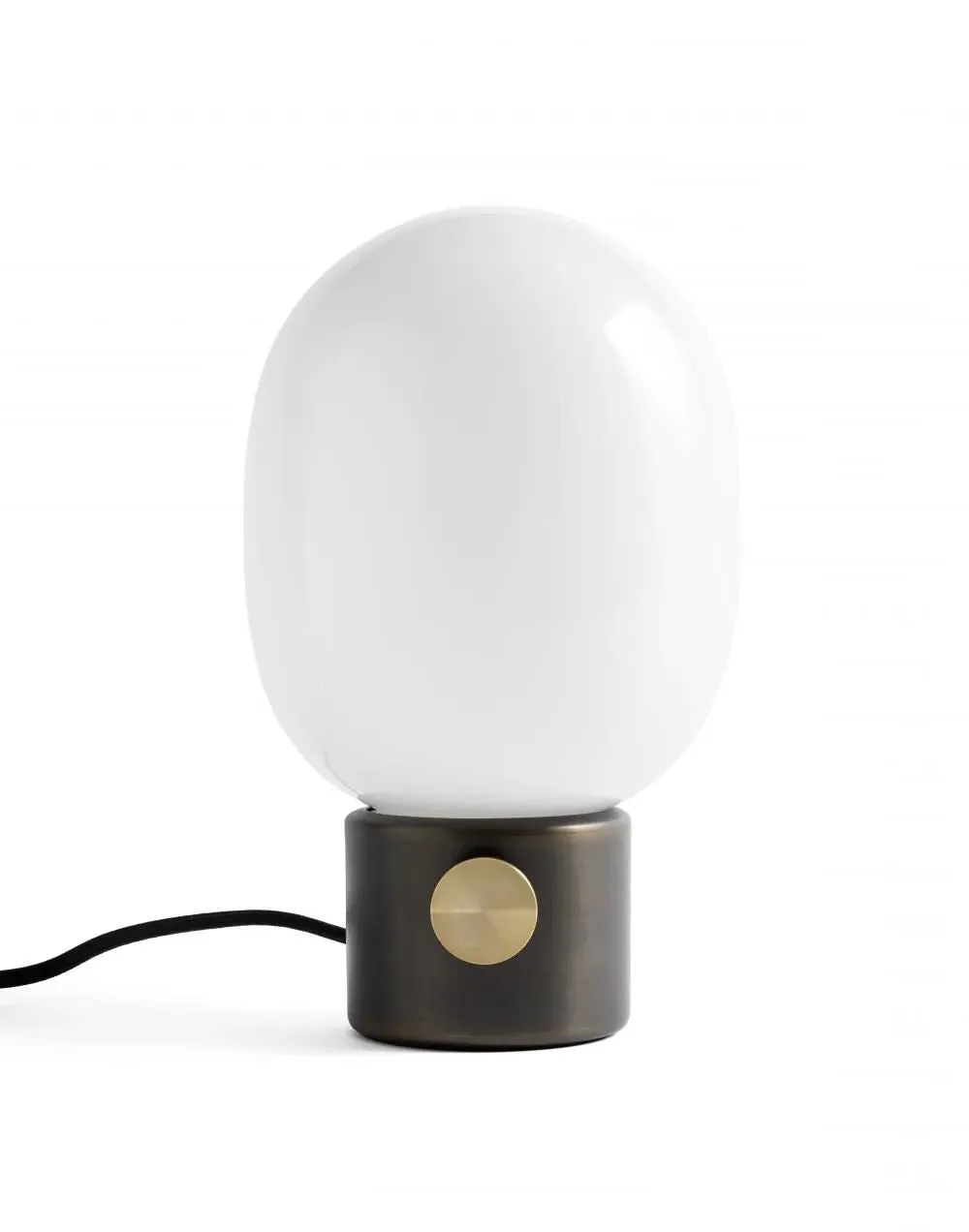 Small Table Lamp with Glass Shade - Bronze