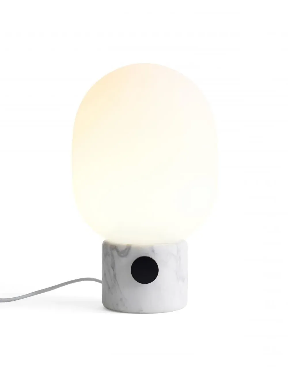Small Table Lamp with Glass Shade - Marble