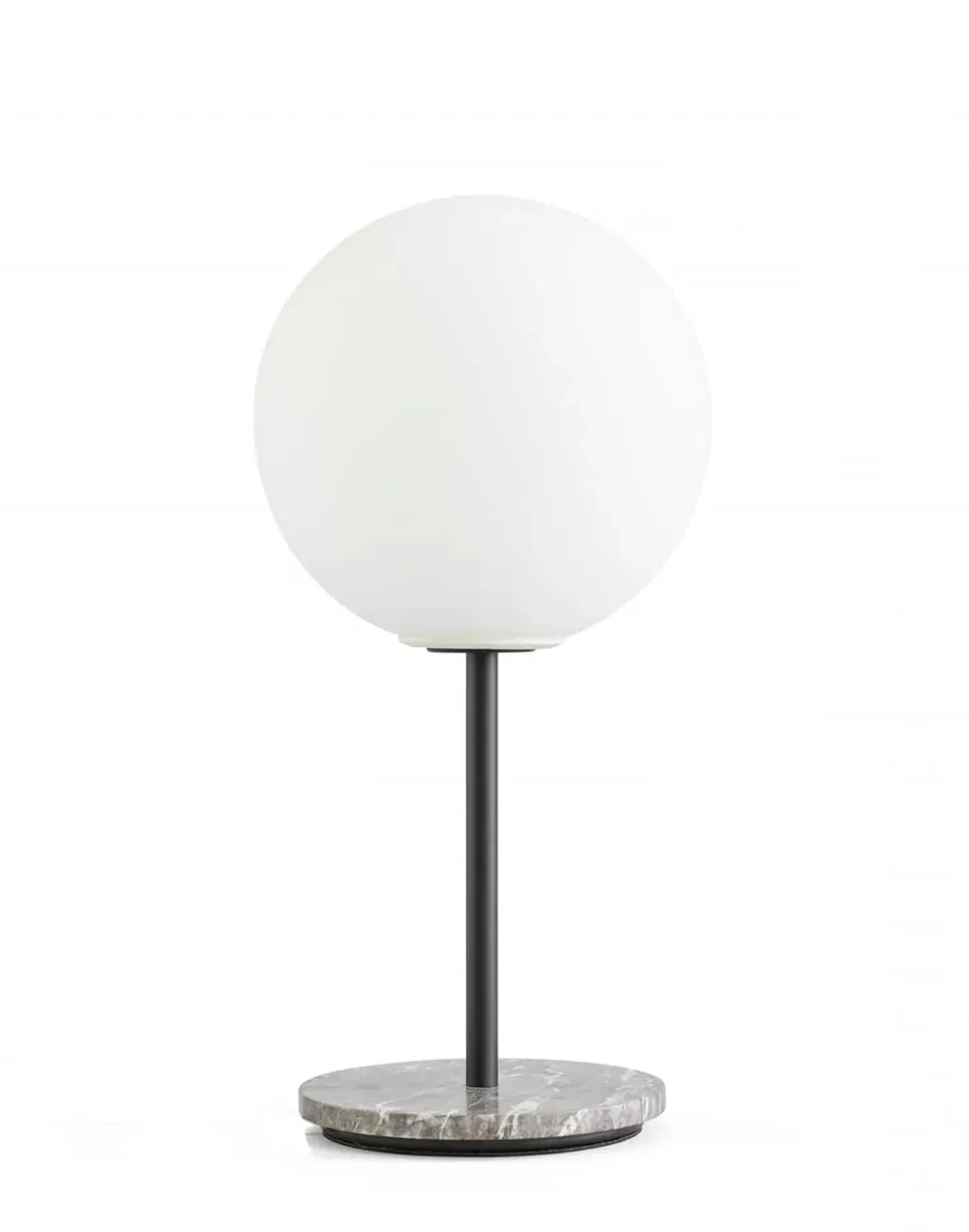 Spherical Table Lamp with Dimmer - Brass, Opal Glass