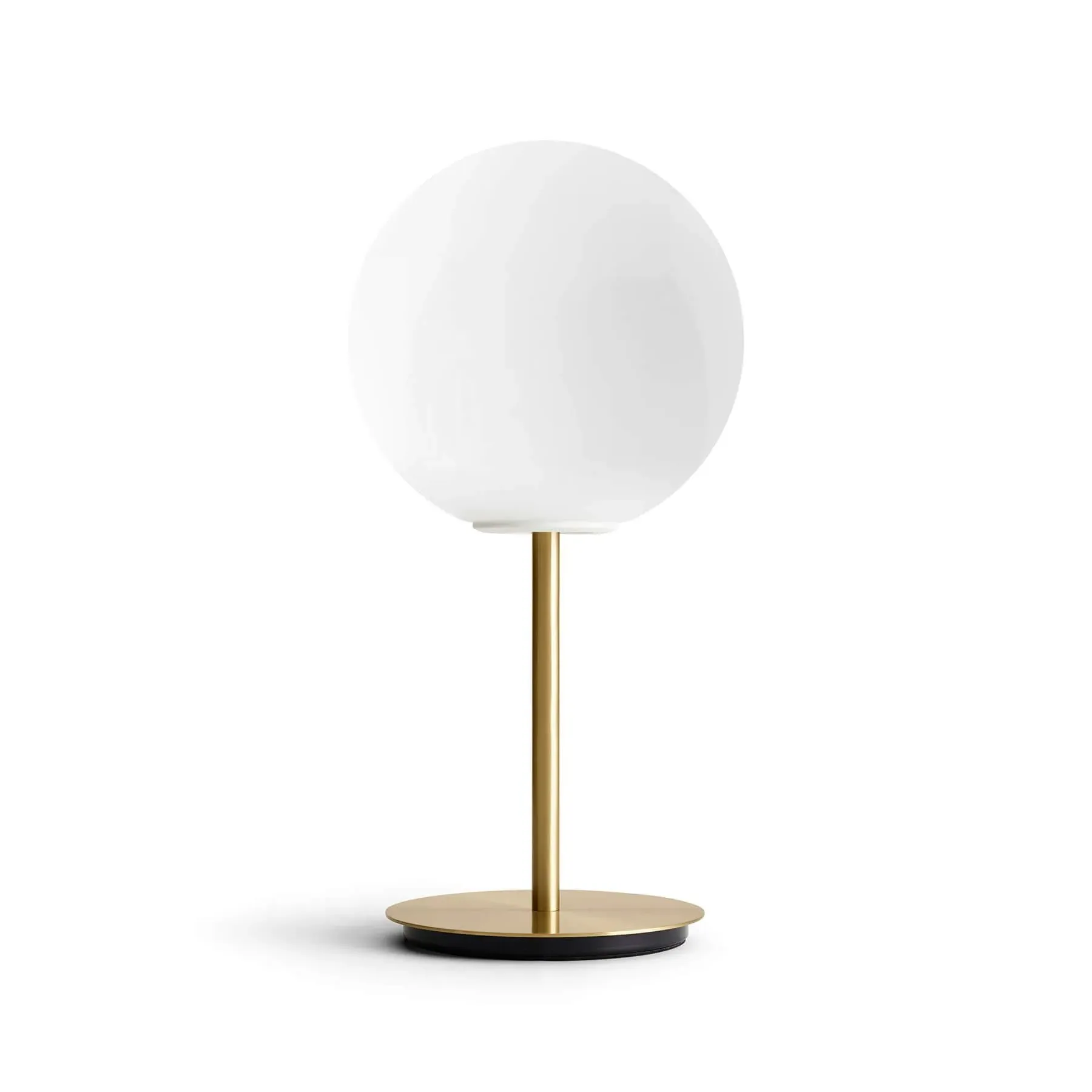 Spherical Table Lamp with Dimmer - Brass, Opal Glass