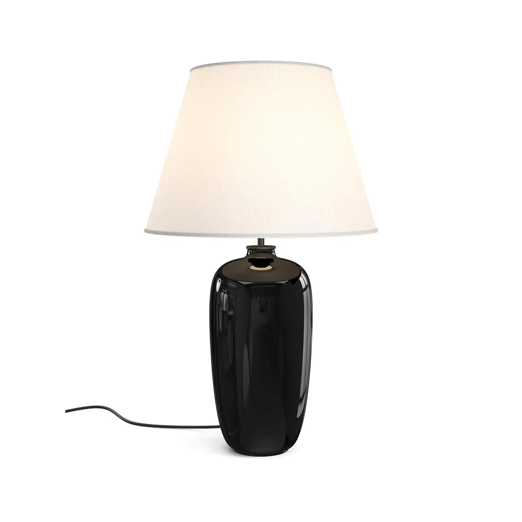 Table Lamp with Touch Dimmer - Black, Stoneware