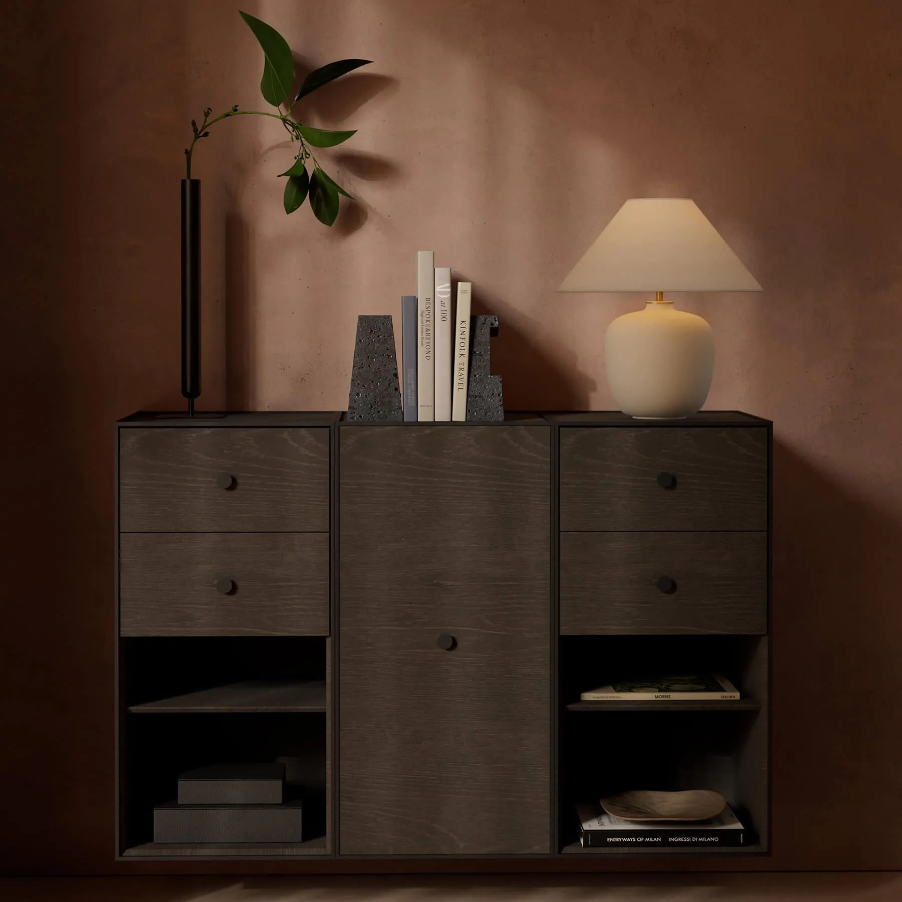 Table Lamp with Touch Dimmer - Stoneware