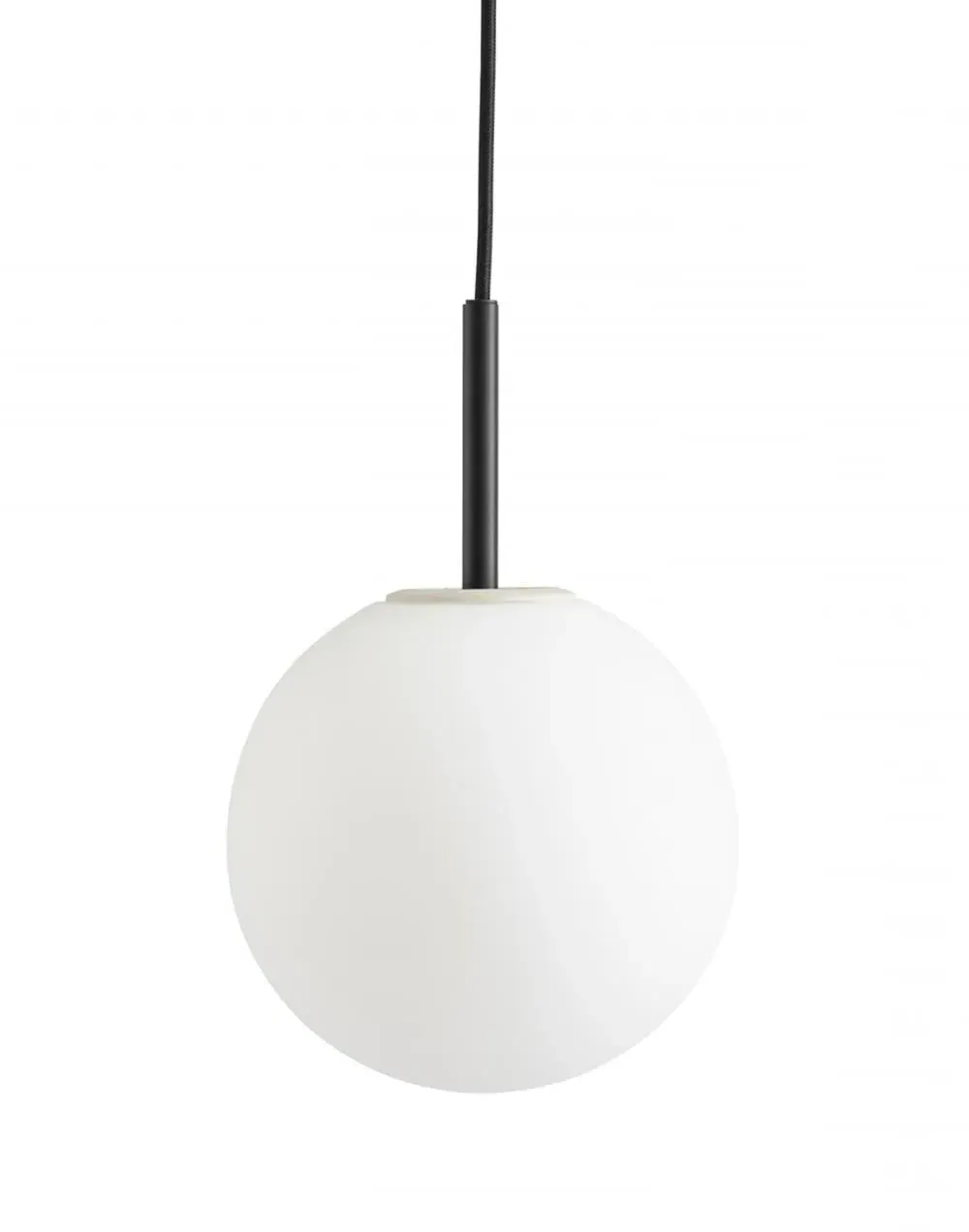 TR Pendant Light with Opal Shade - Black, Glass image