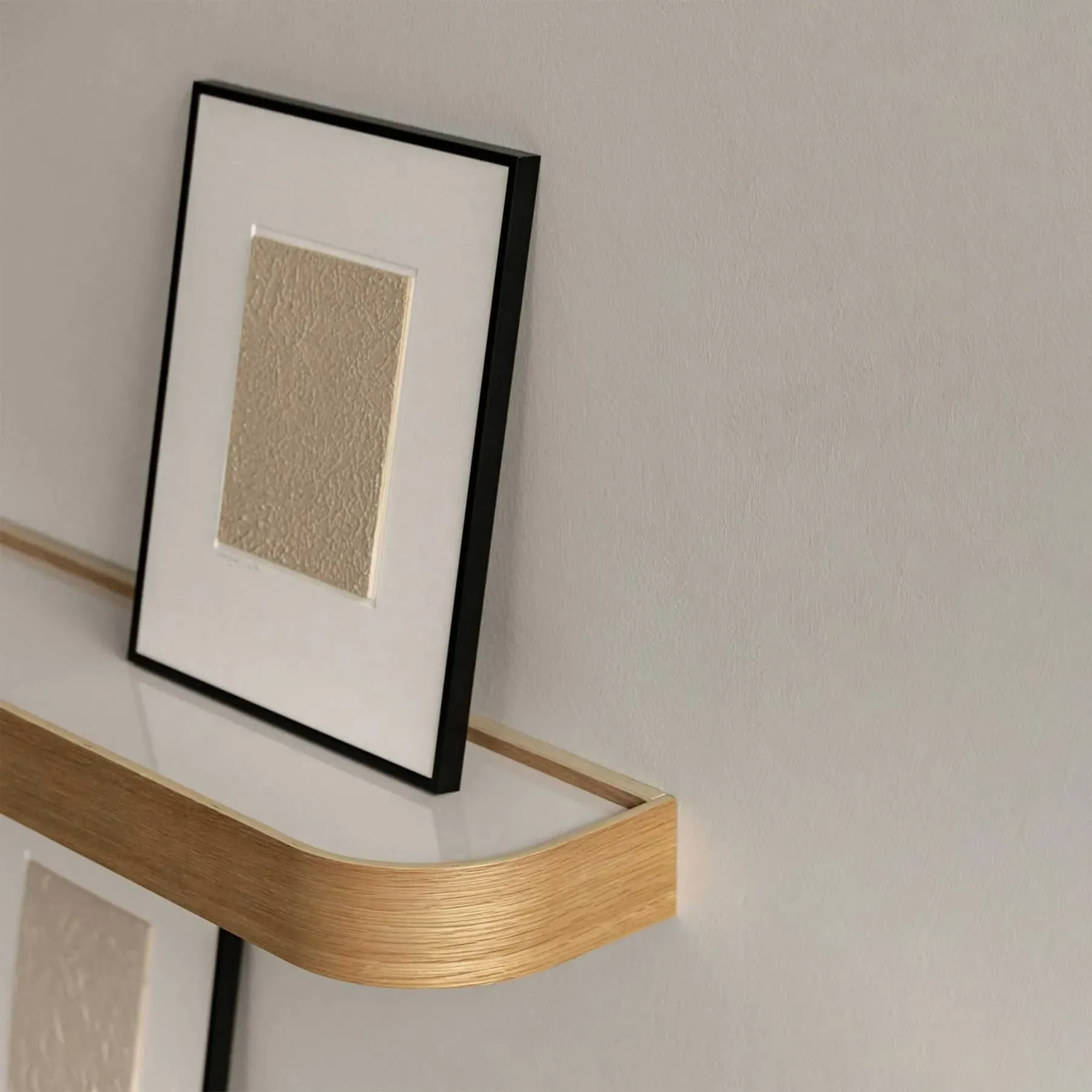 Wall-Mounted Shelf with Reversible Design - Oak