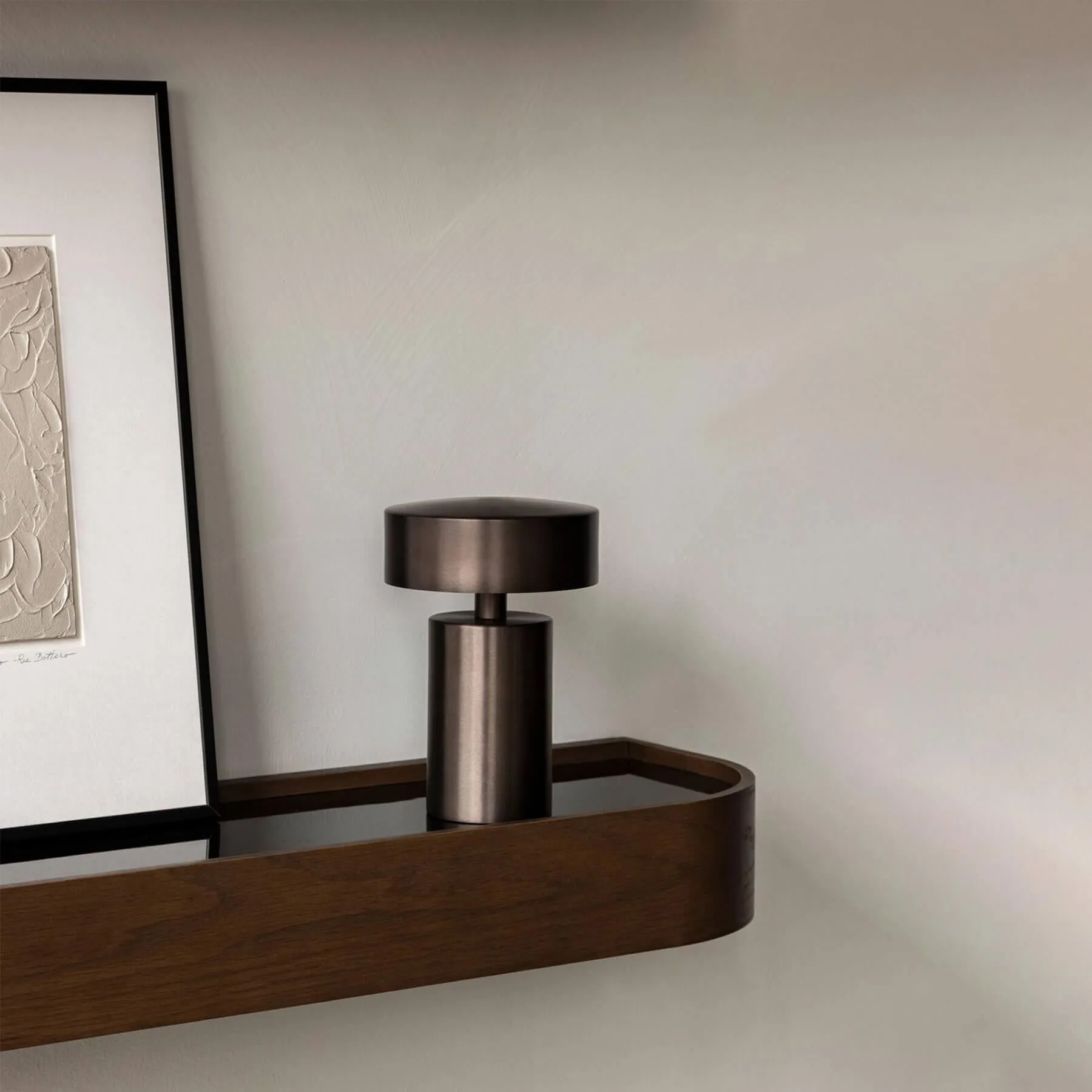 Wall-Mounted Shelf with Reversible Design - Oak